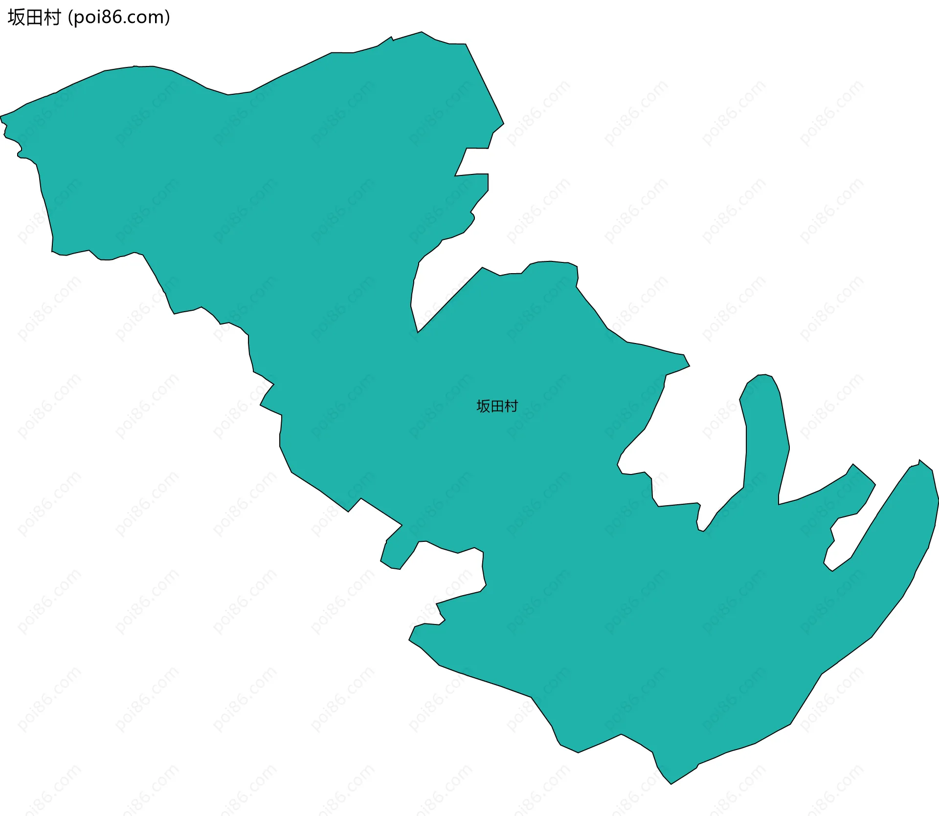 坂田村边界地图