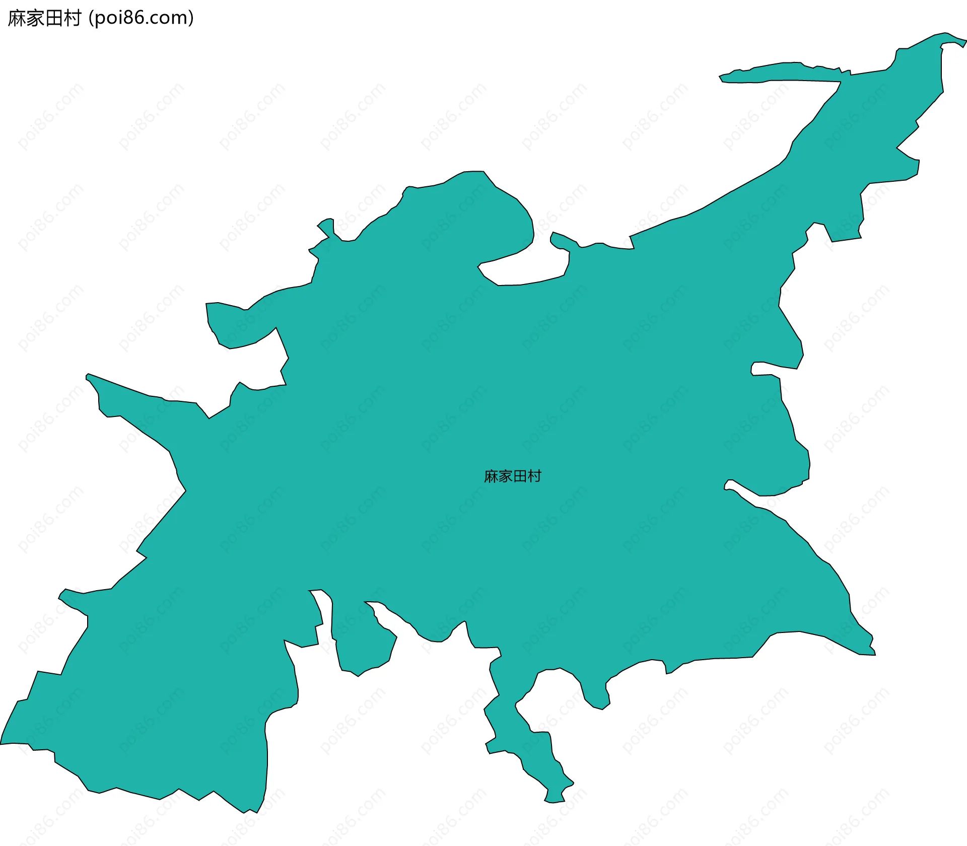 麻家田村边界地图