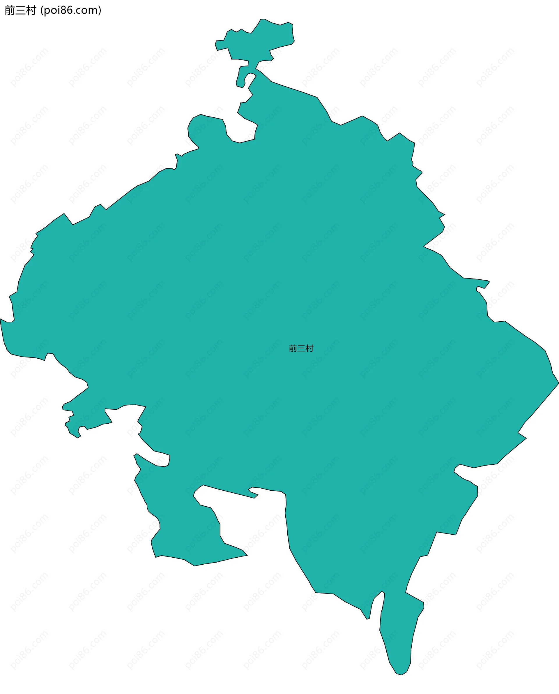 前三村边界地图