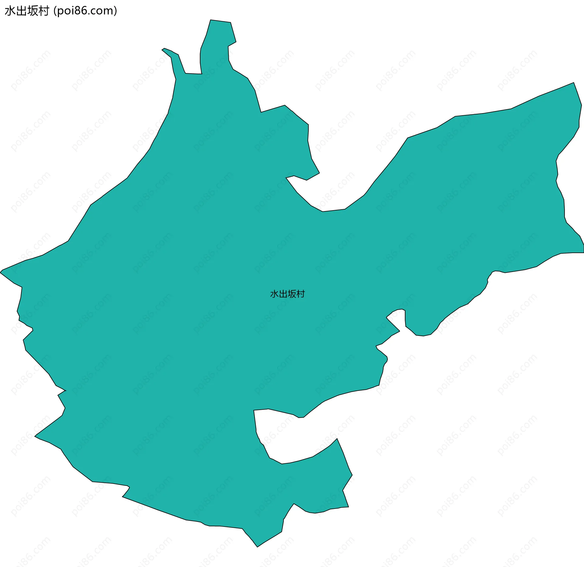 水出坂村边界地图