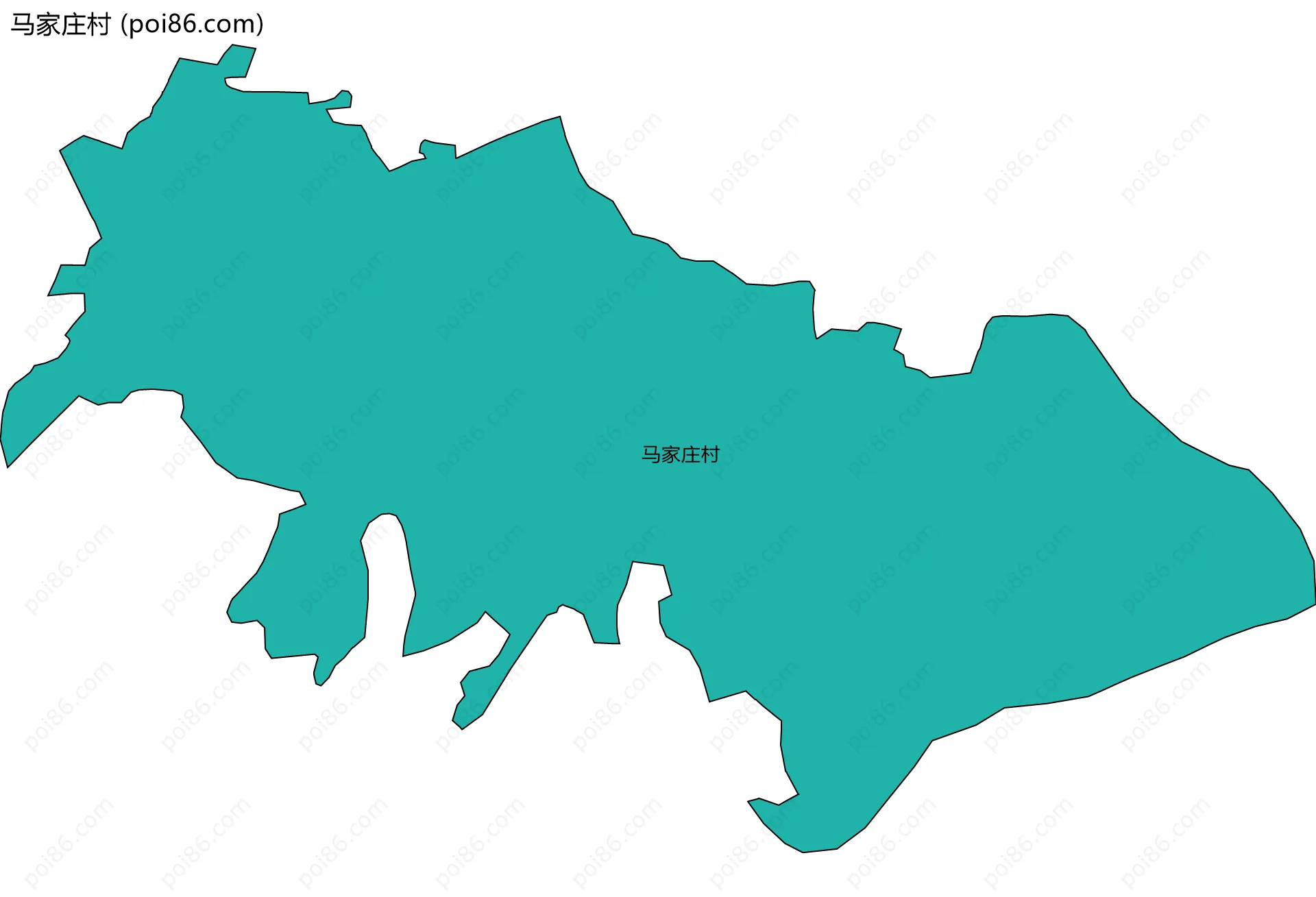 马家庄村边界地图