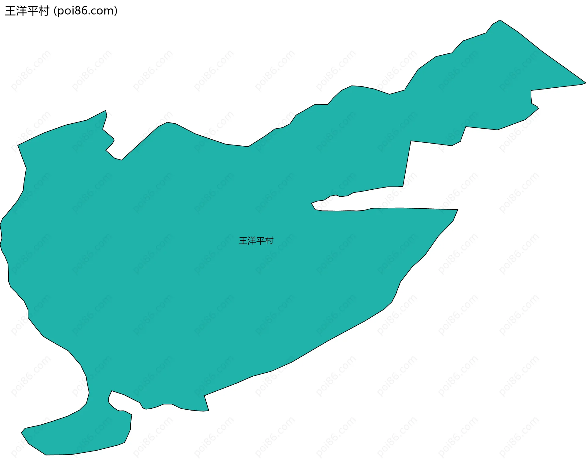 王洋平村边界地图
