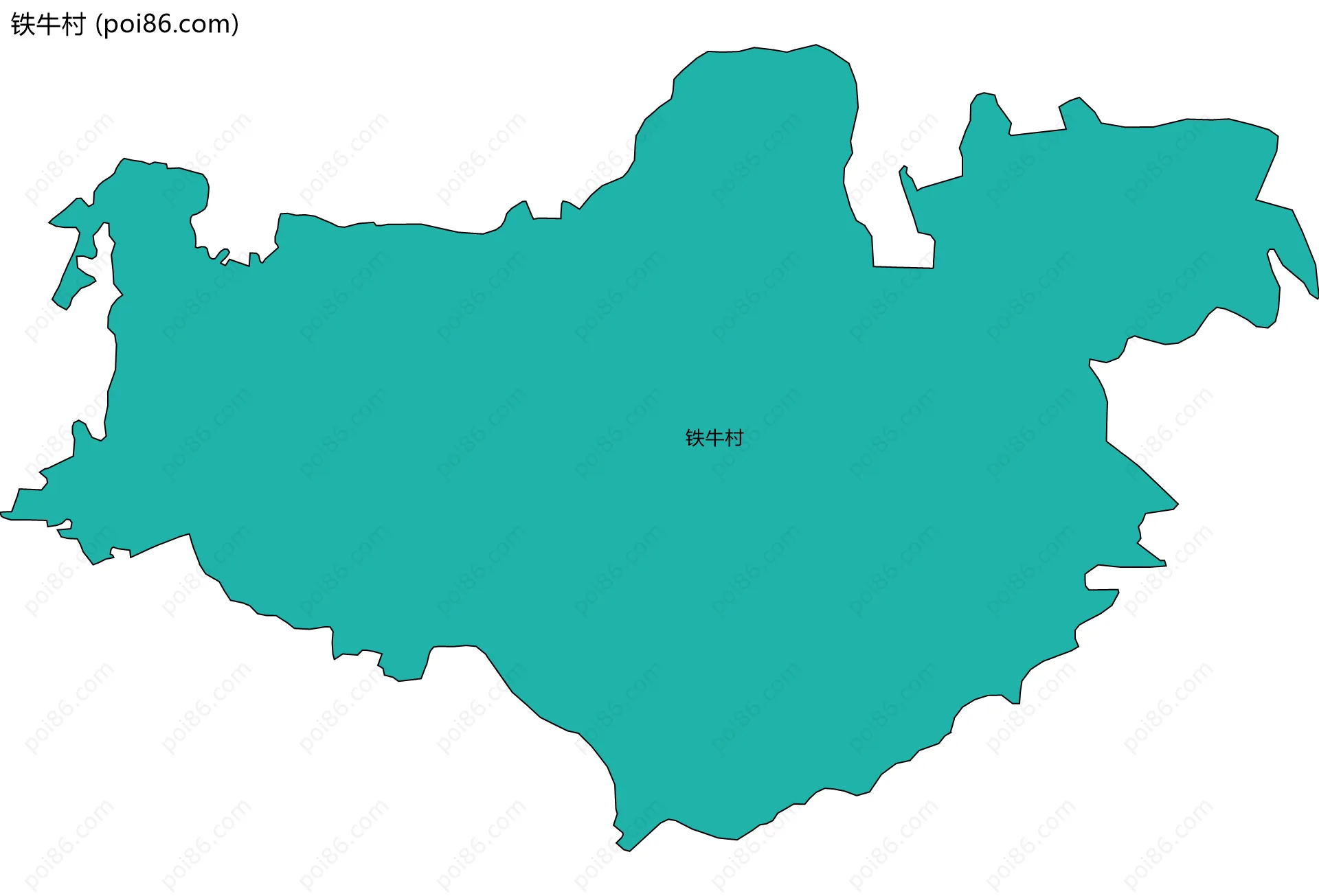 铁牛村边界地图