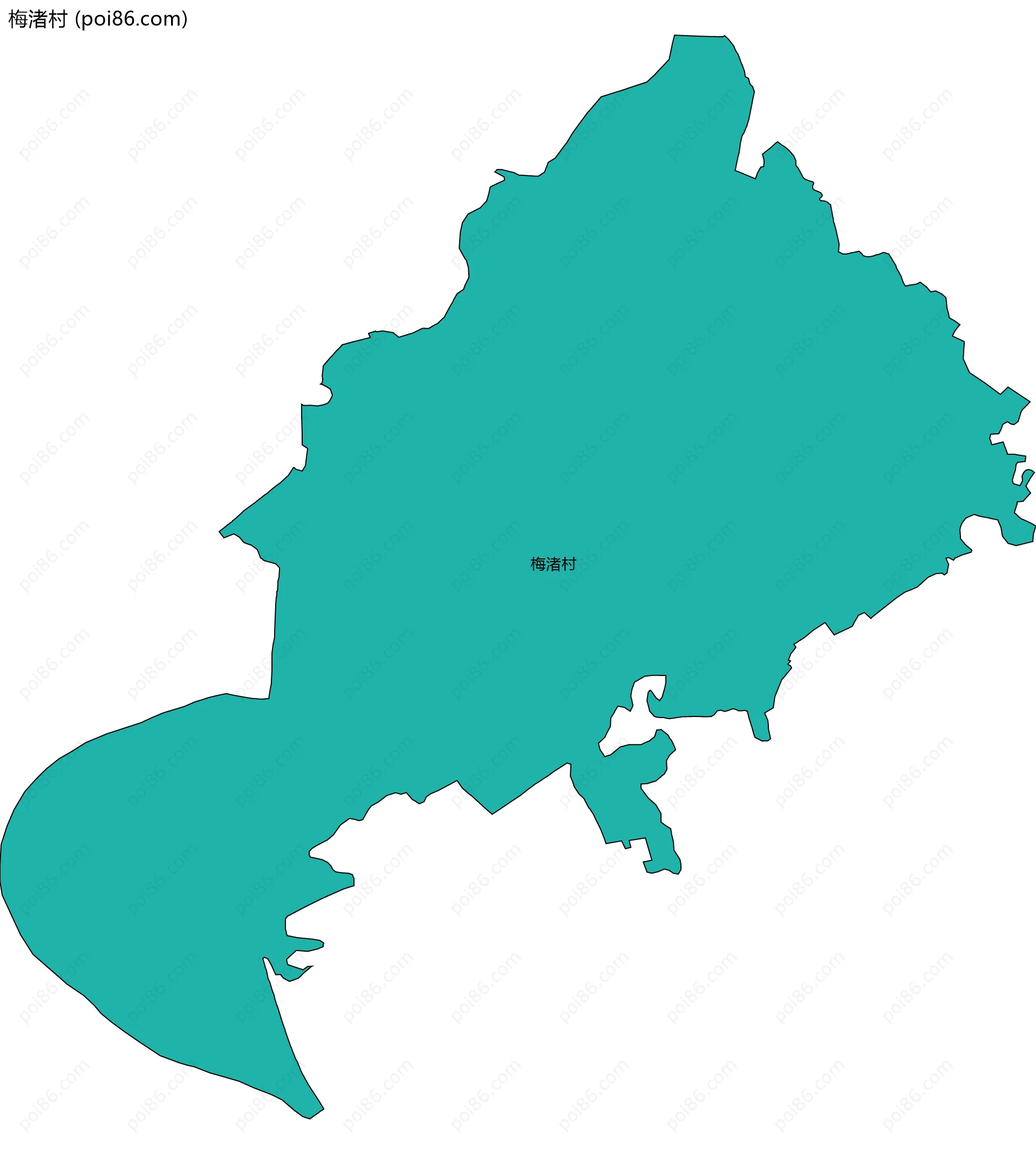 梅渚村边界地图