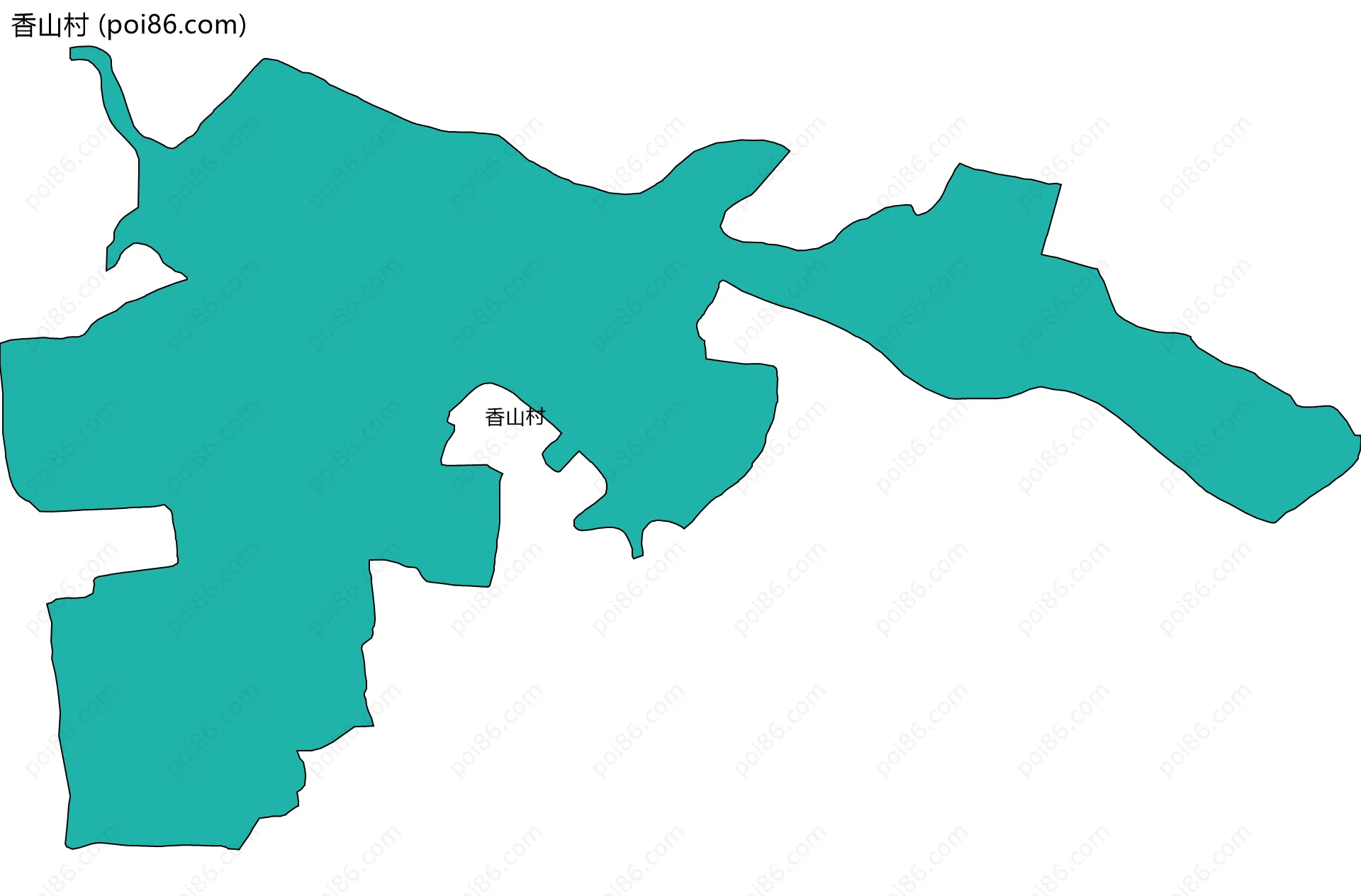 香山村边界地图