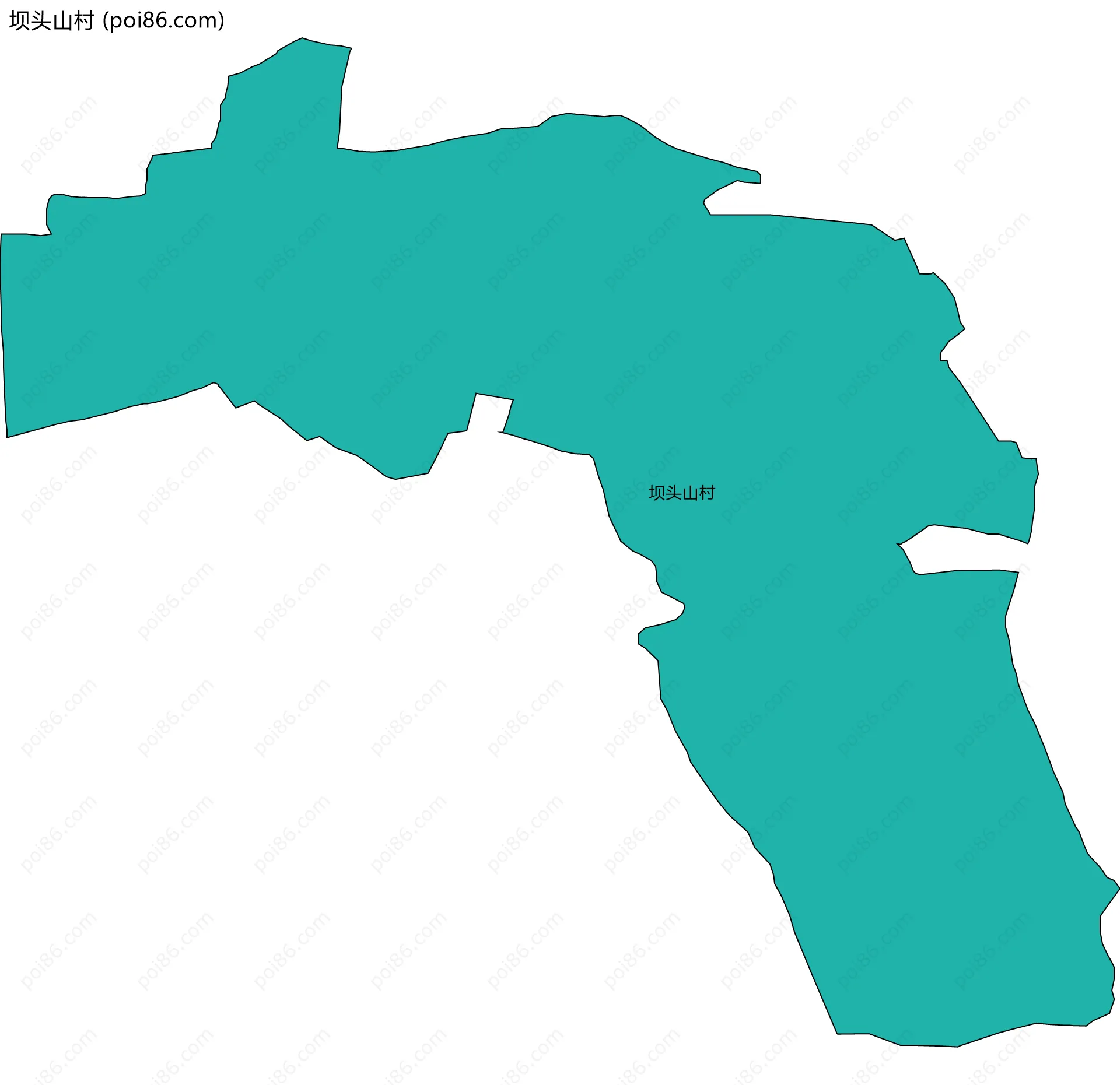 坝头山村边界地图