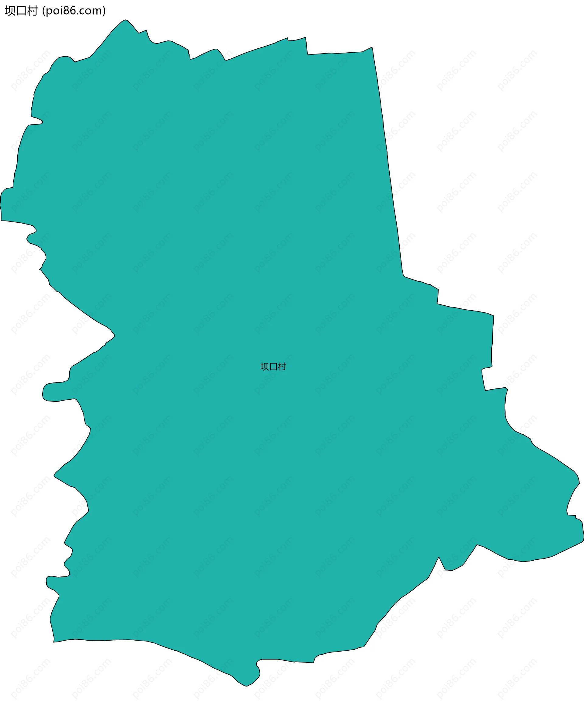 坝口村边界地图