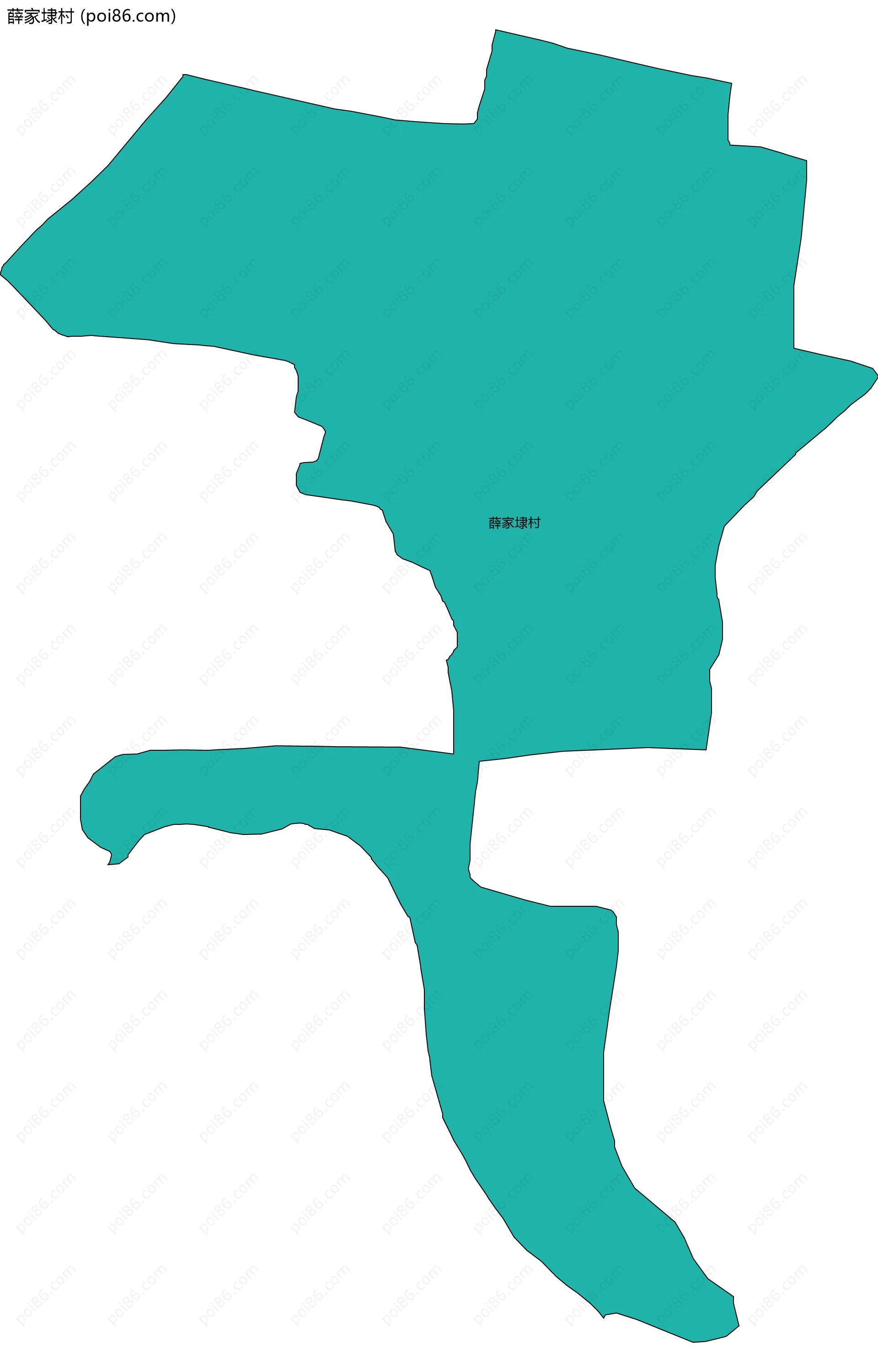 薛家埭村边界地图