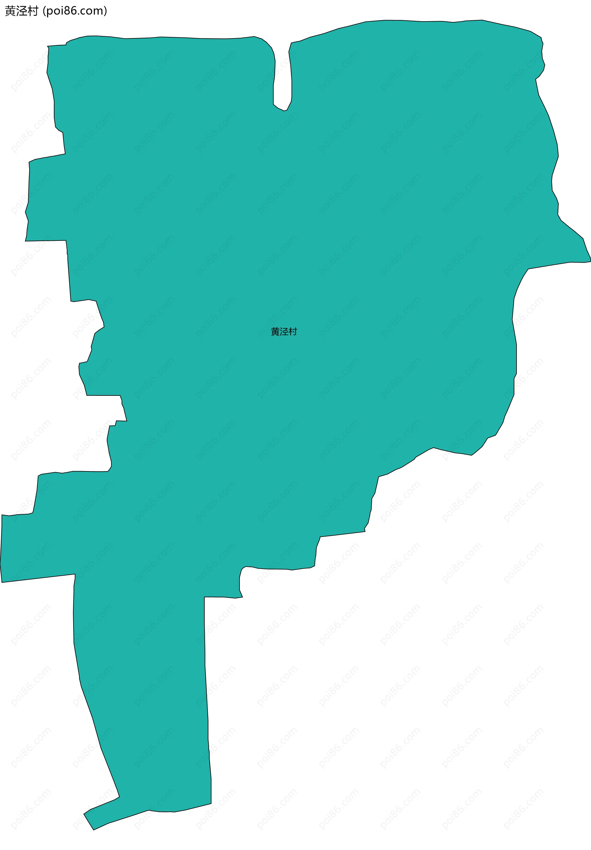 黄泾村边界地图