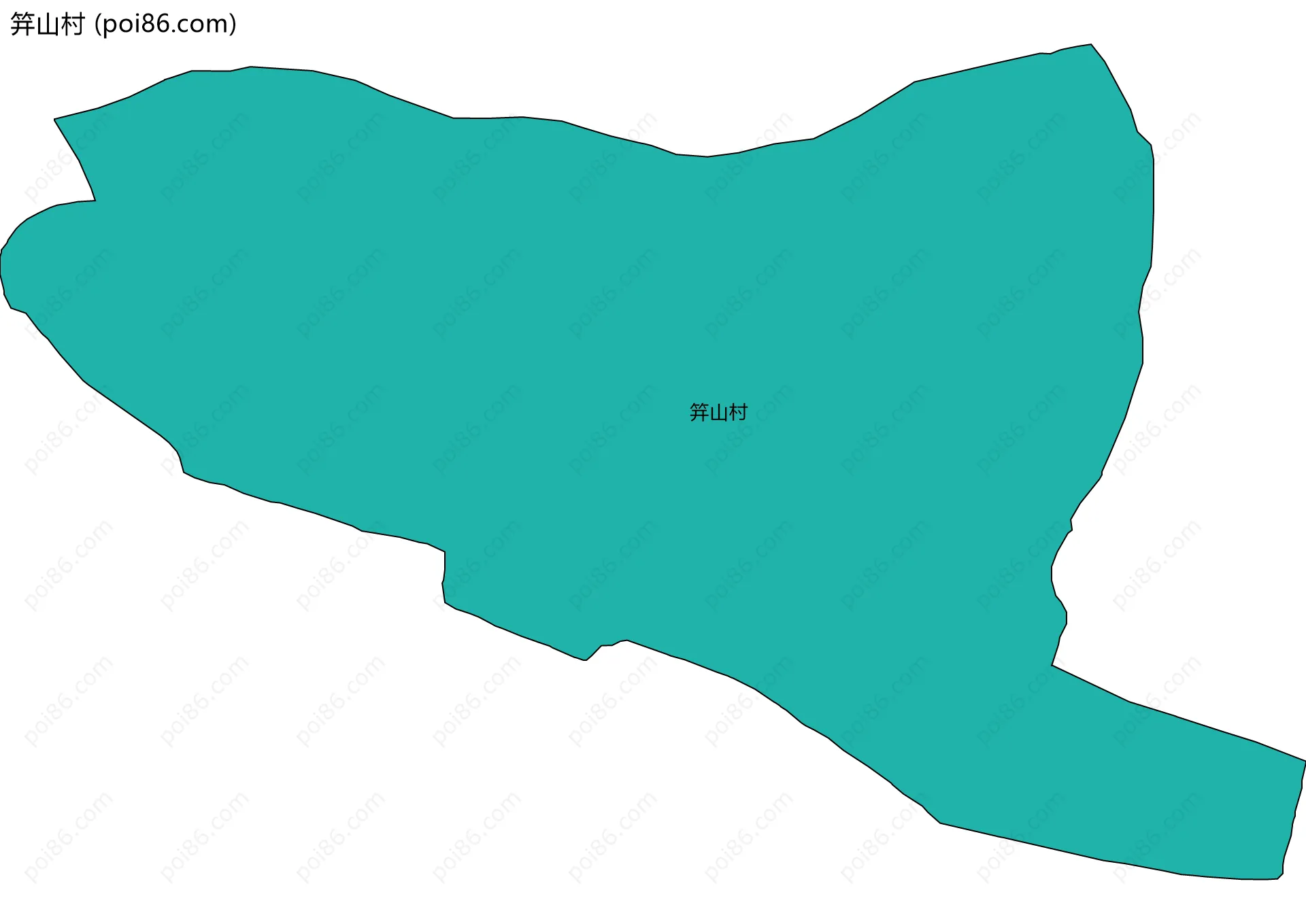 笄山村边界地图