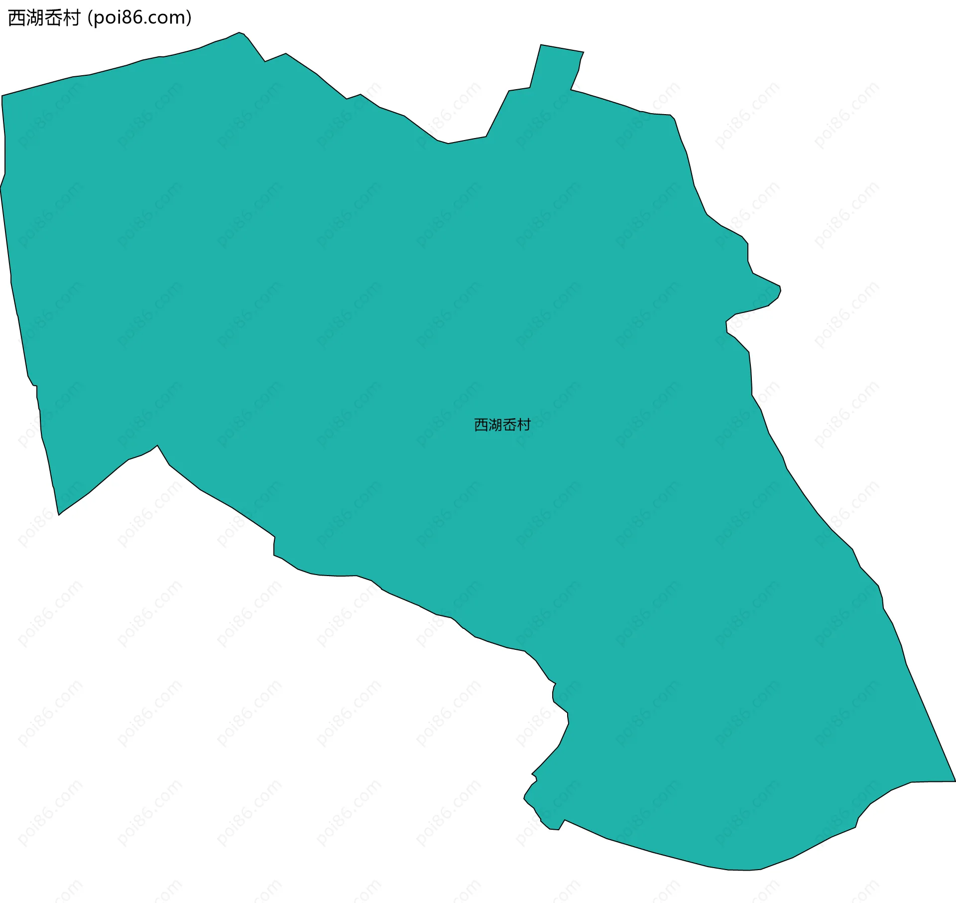 西湖岙村边界地图