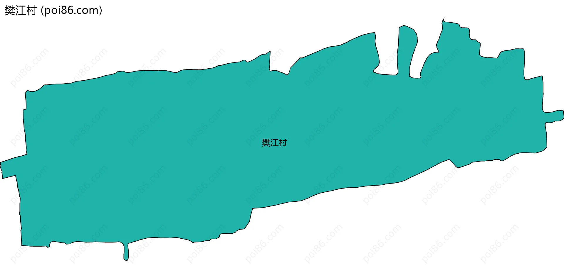 樊江村边界地图