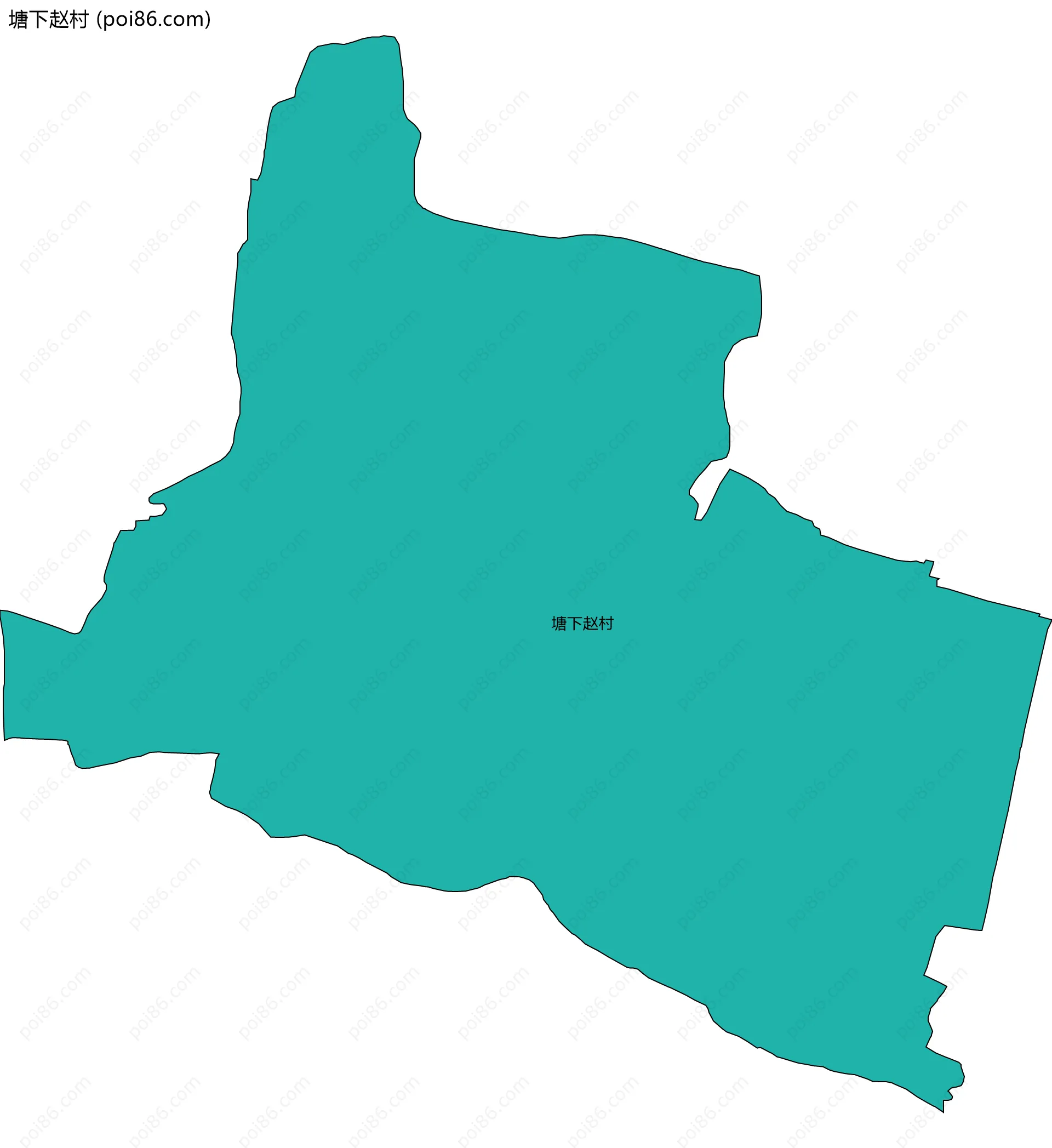 塘下赵村边界地图