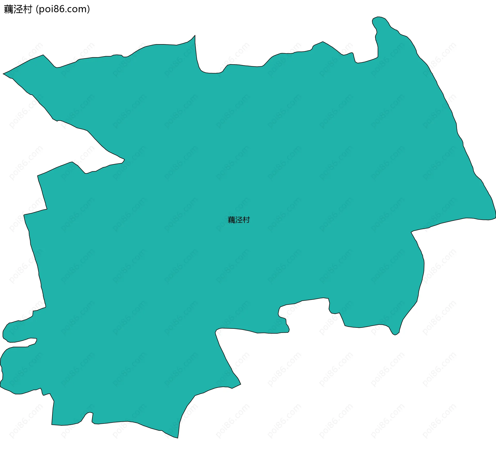 藕泾村边界地图