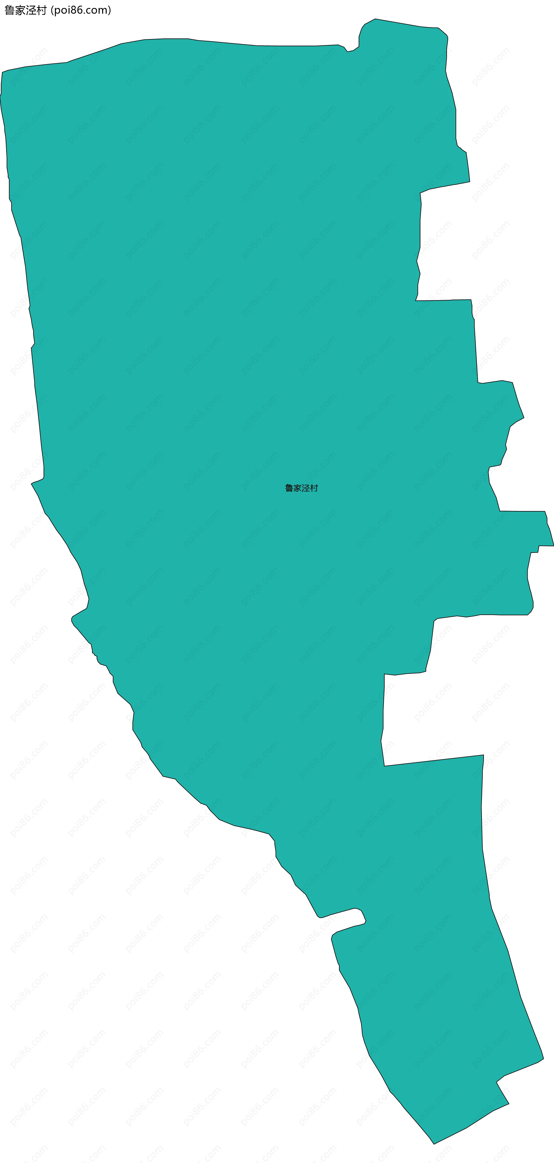 鲁家泾村边界地图