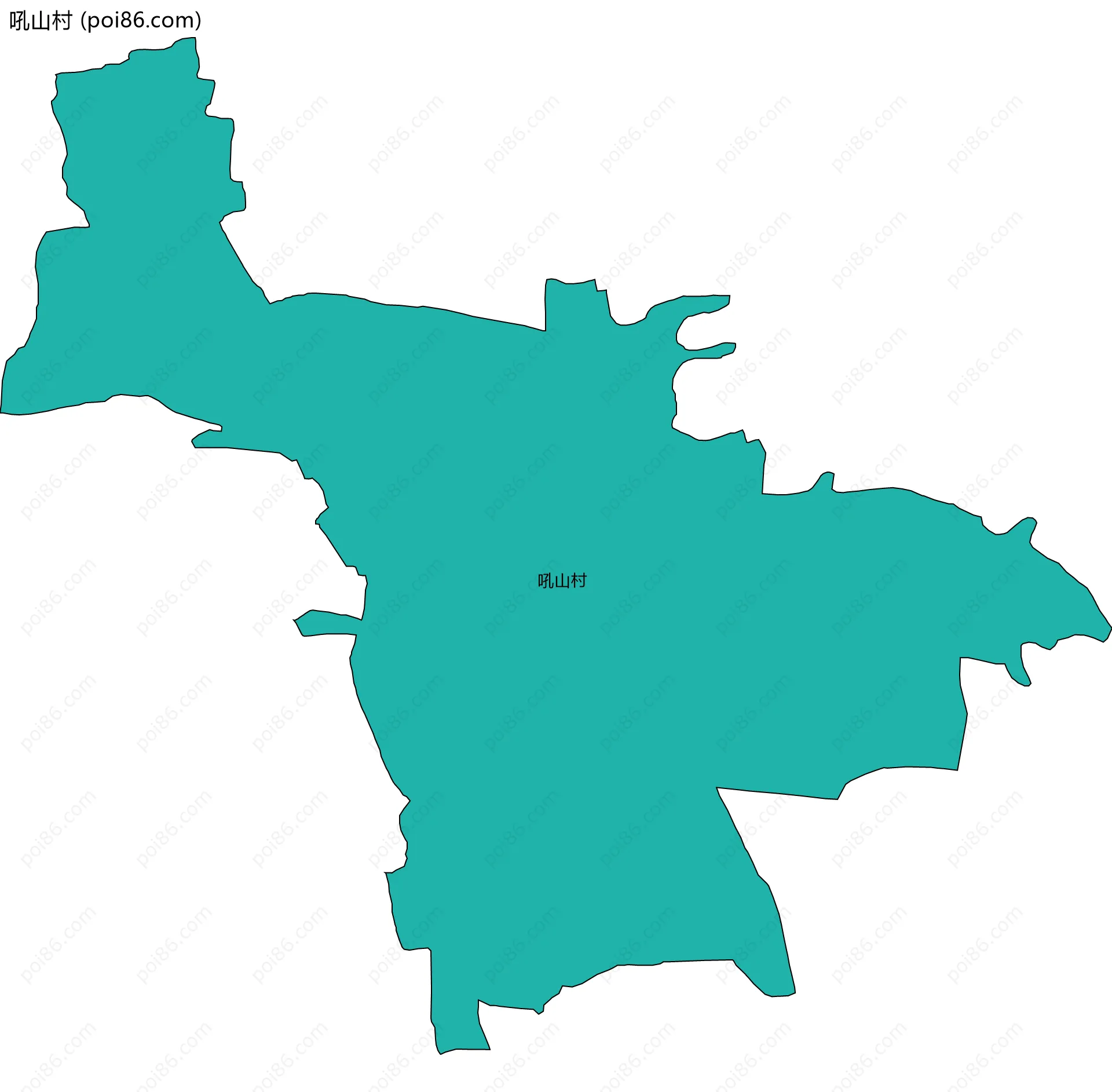 吼山村边界地图