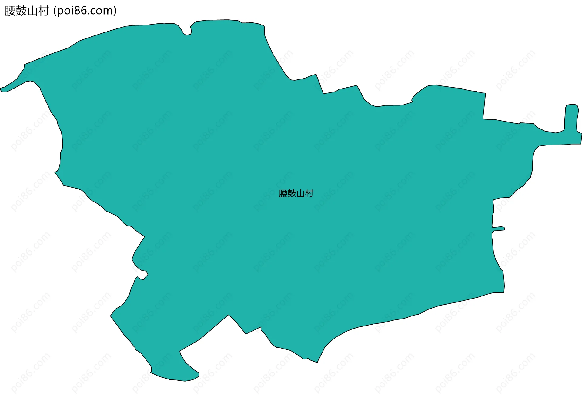 腰鼓山村边界地图