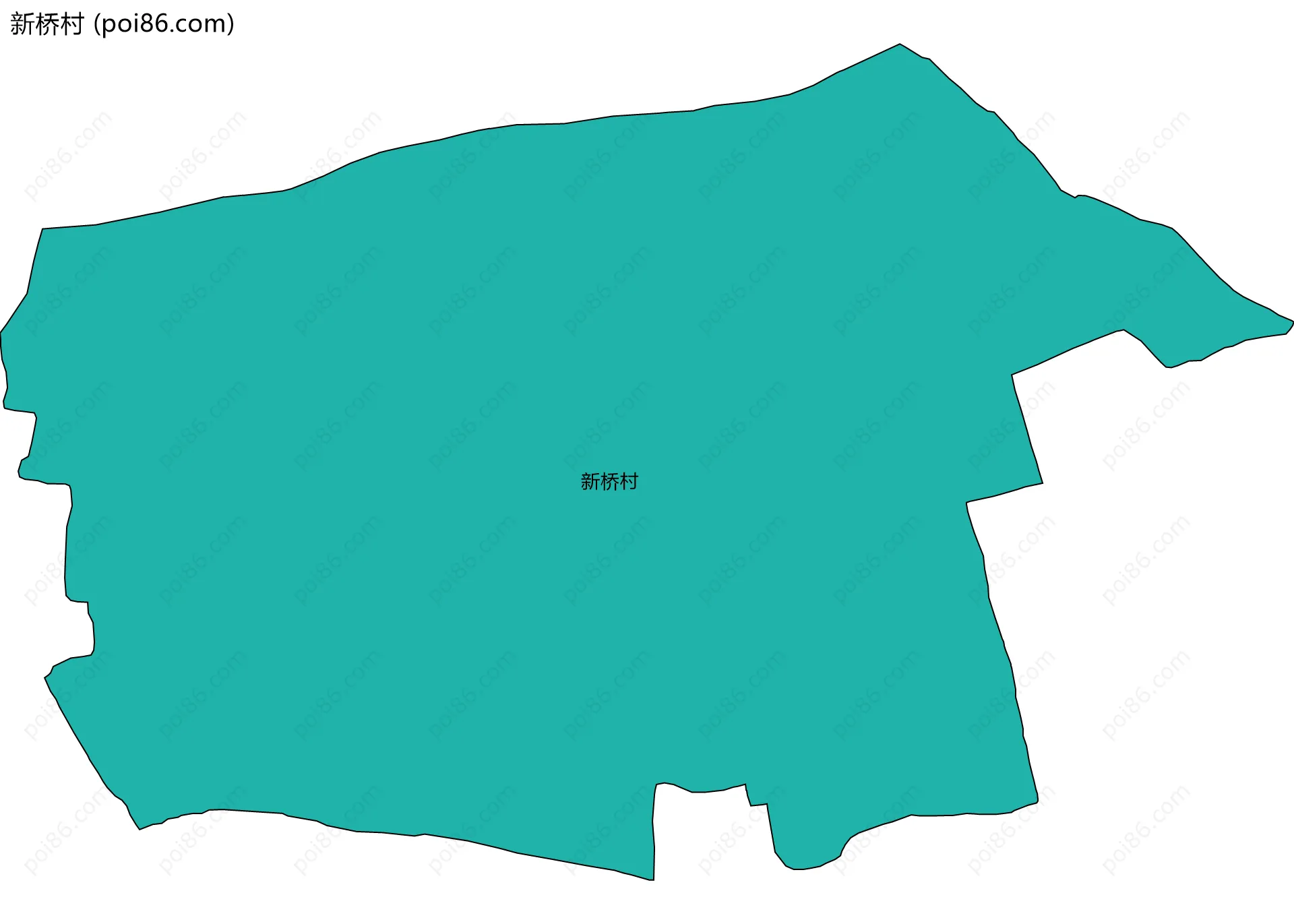 新桥村边界地图