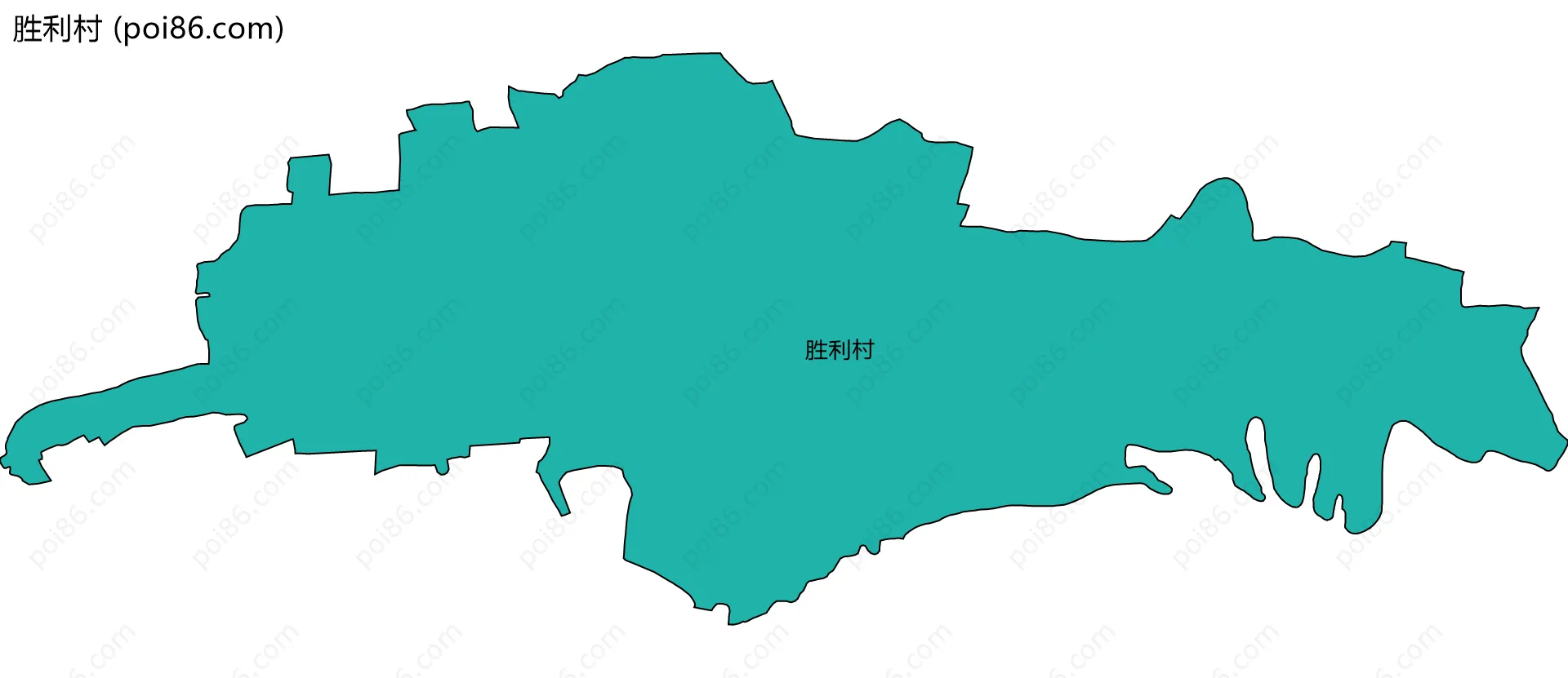 胜利村边界地图