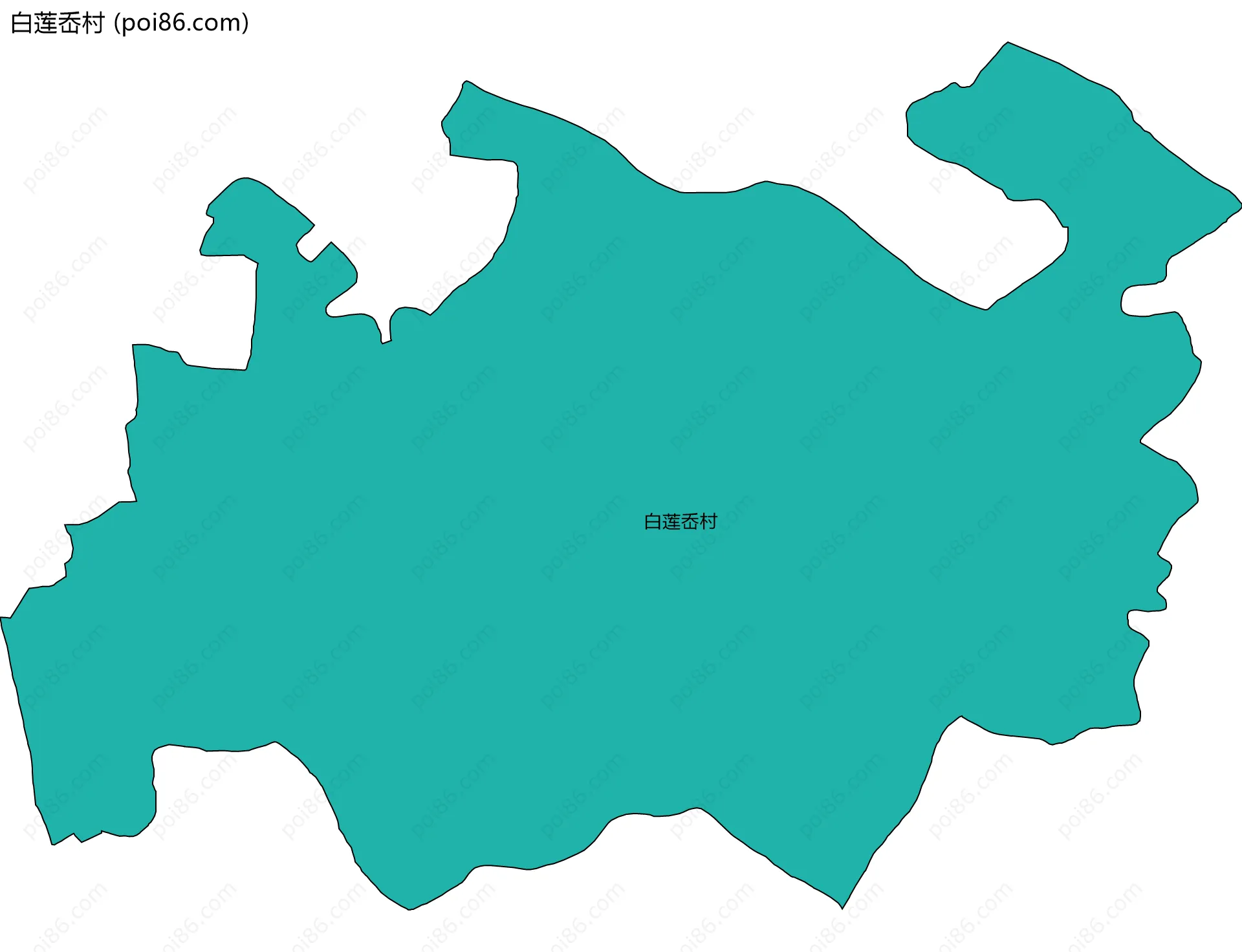 白莲岙村边界地图