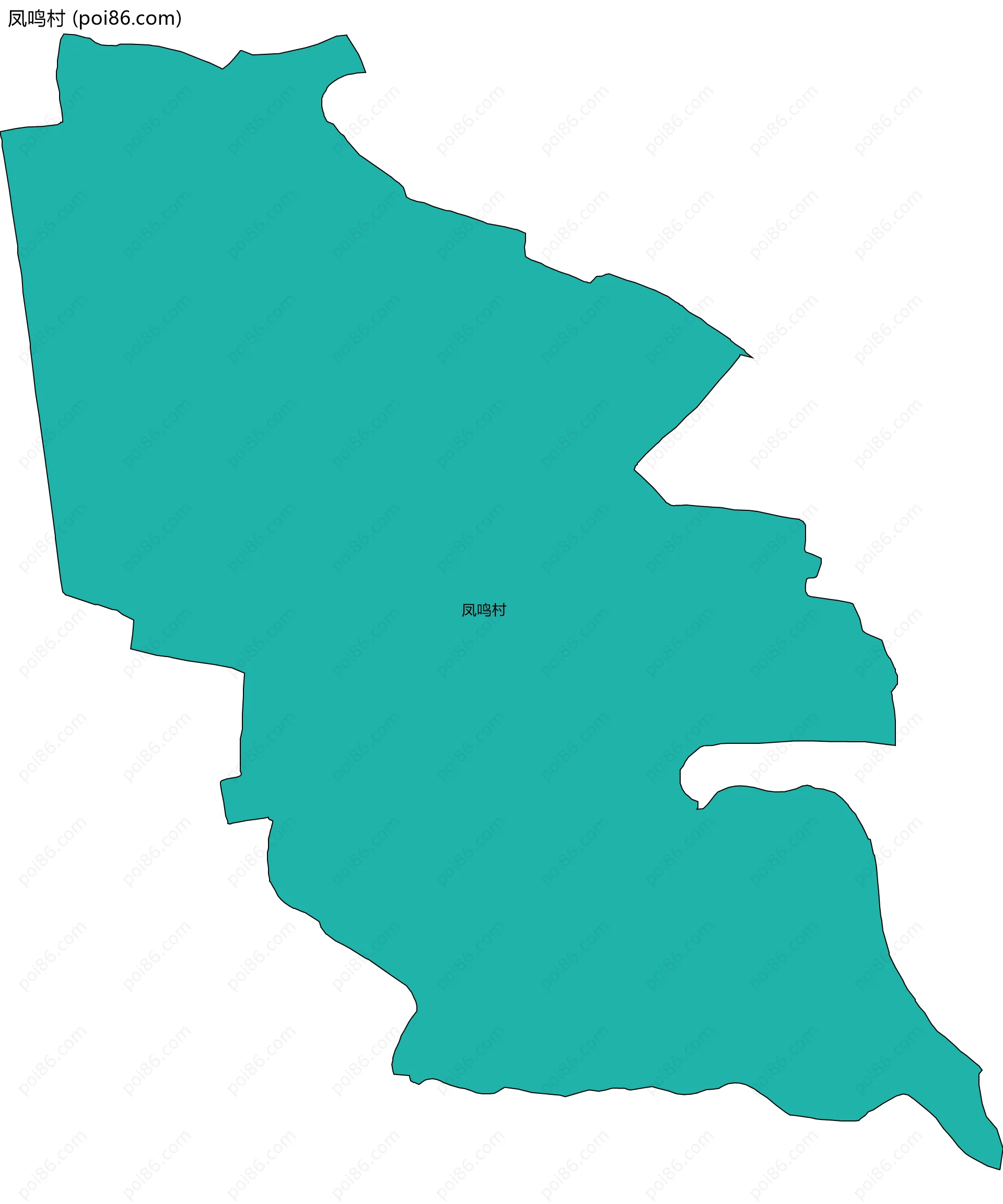 凤鸣村边界地图