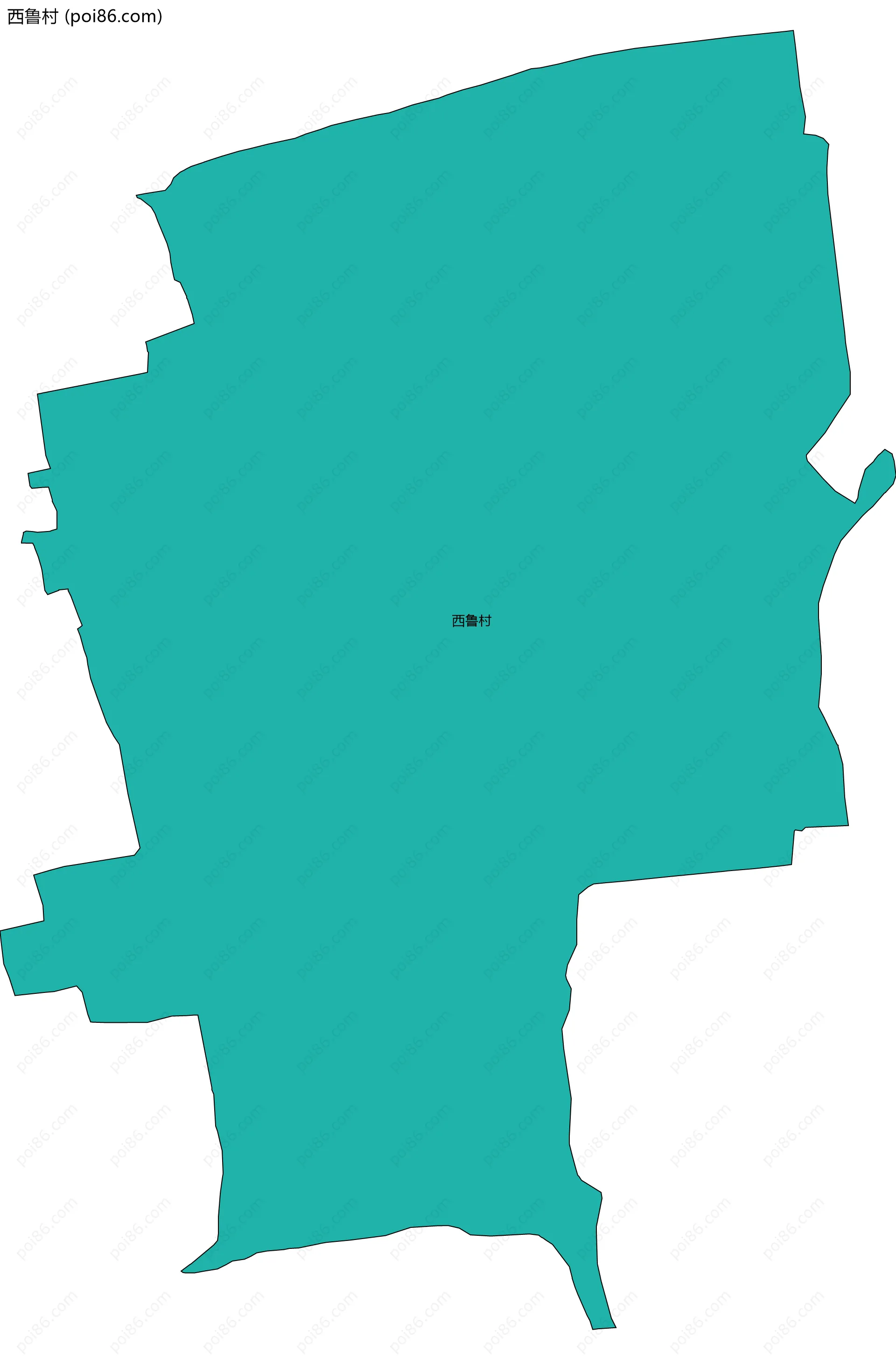 西鲁村边界地图