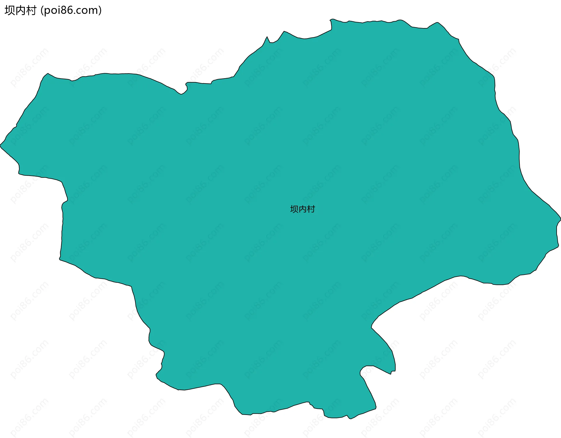 坝内村边界地图