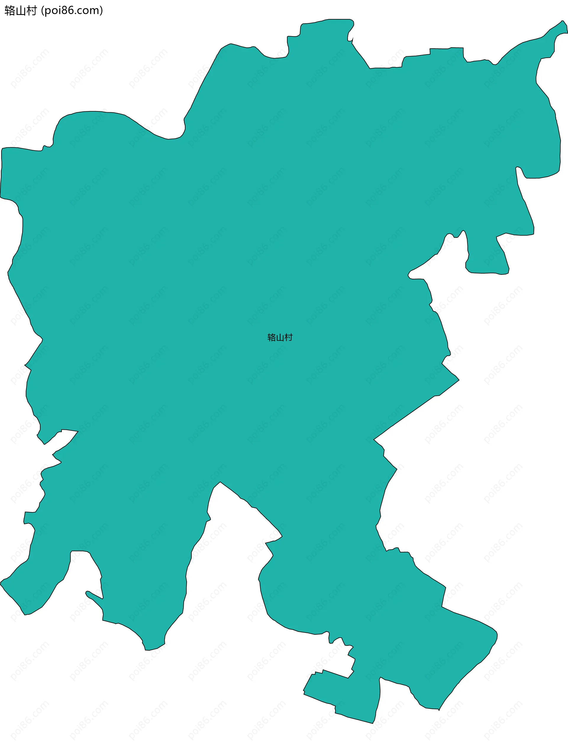 辂山村边界地图