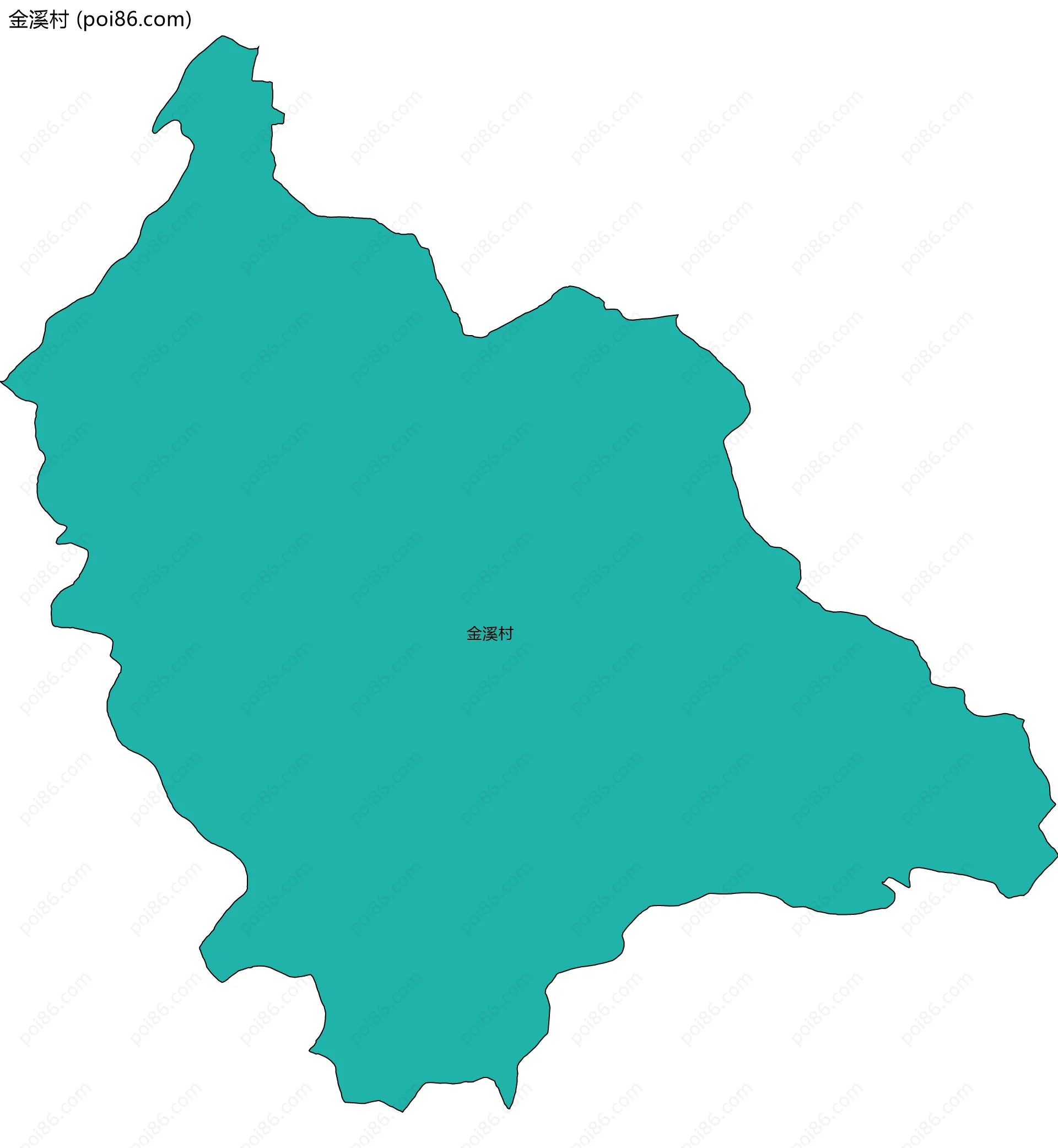 金溪村边界地图