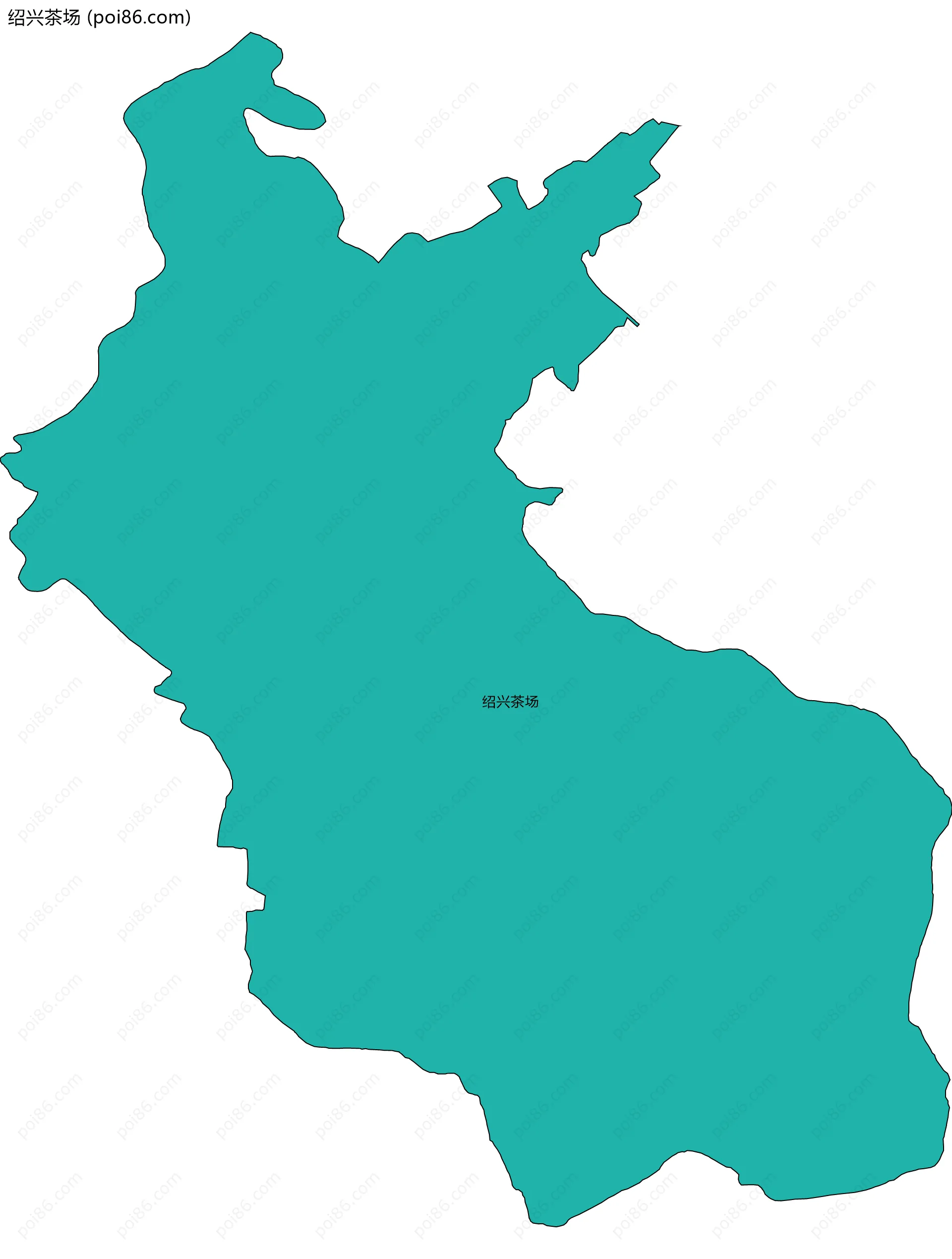 绍兴茶场边界地图