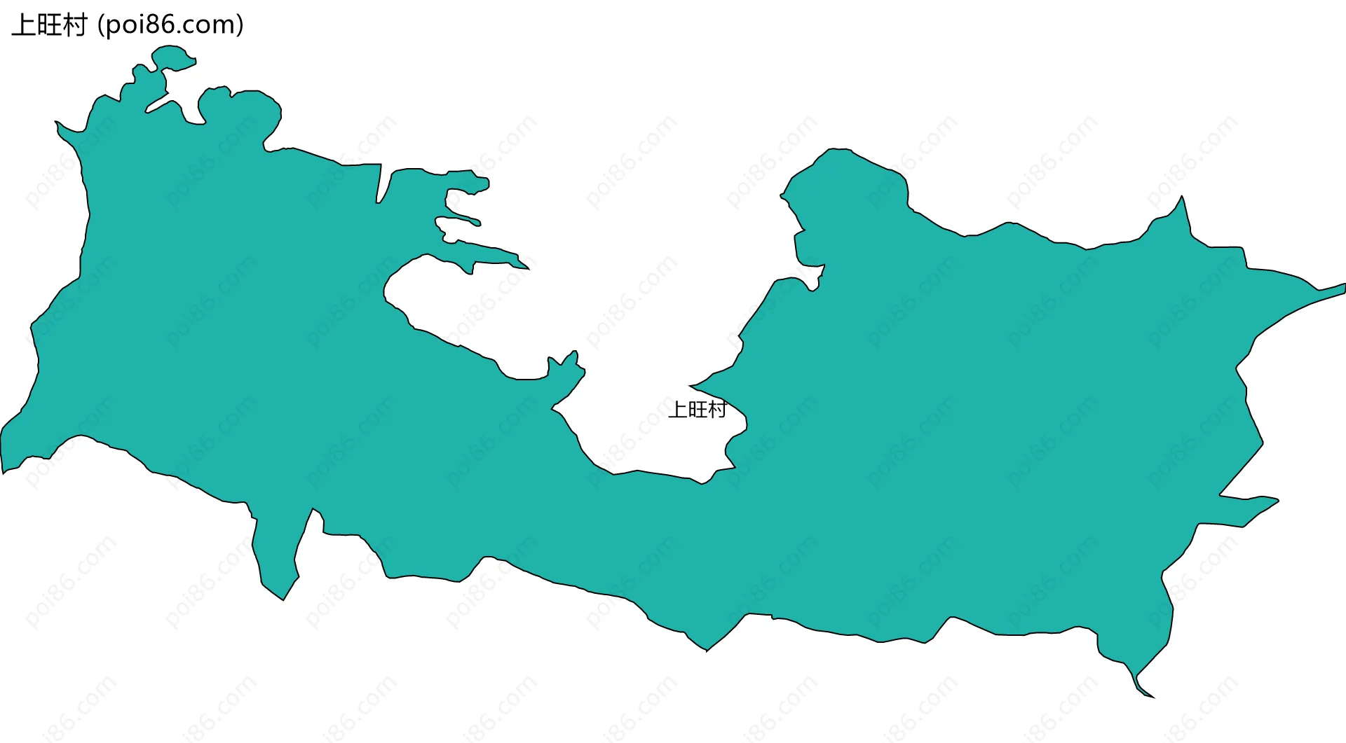 上旺村边界地图