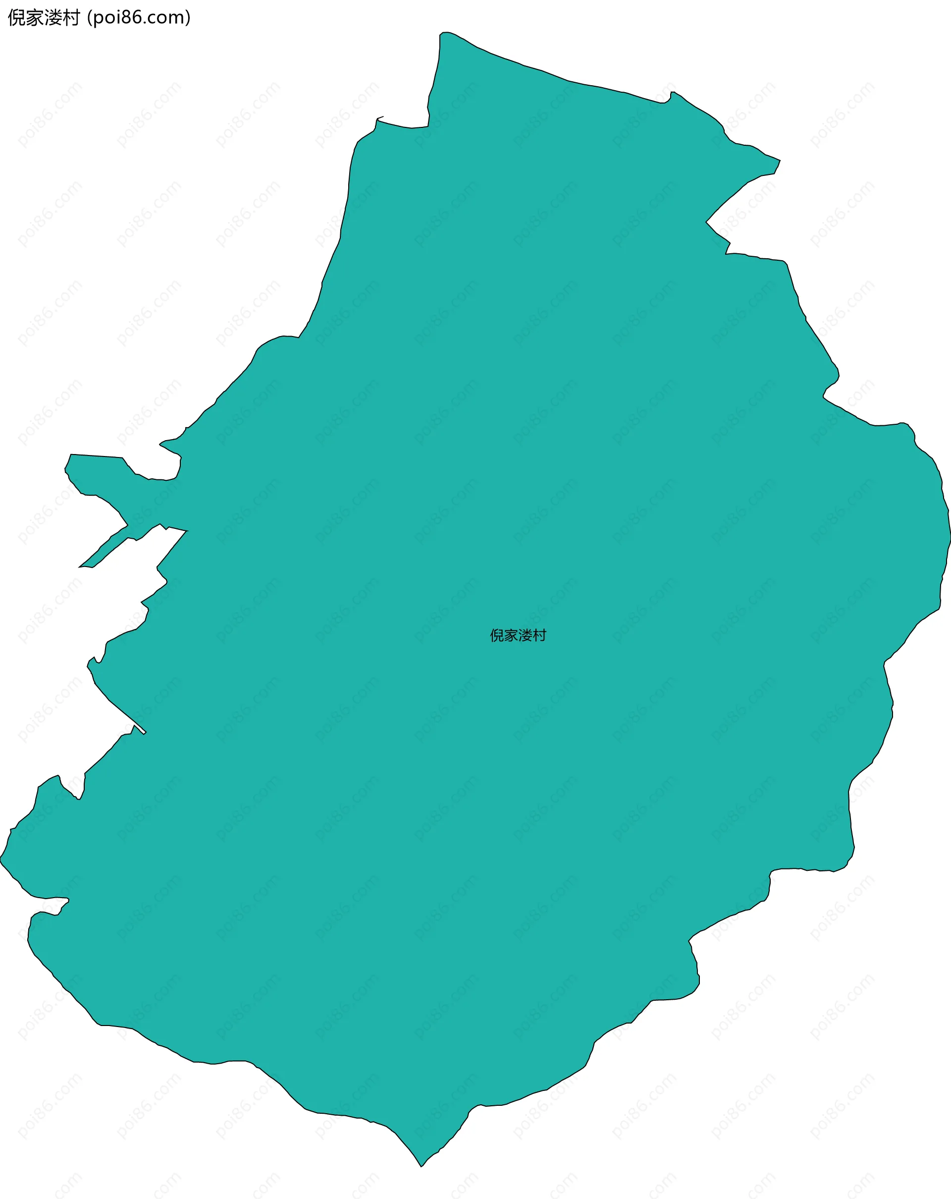 倪家溇村边界地图