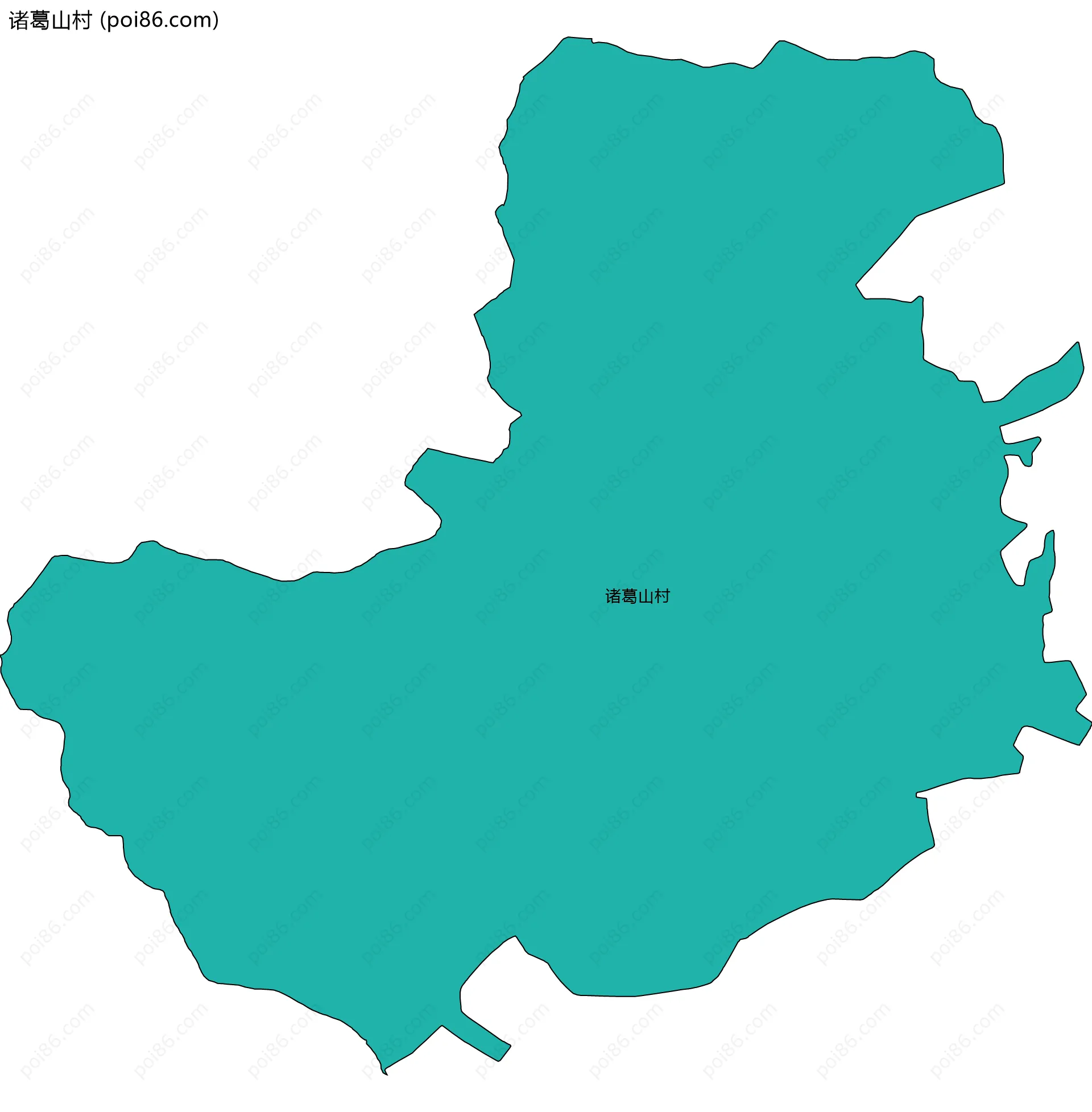 诸葛山村边界地图