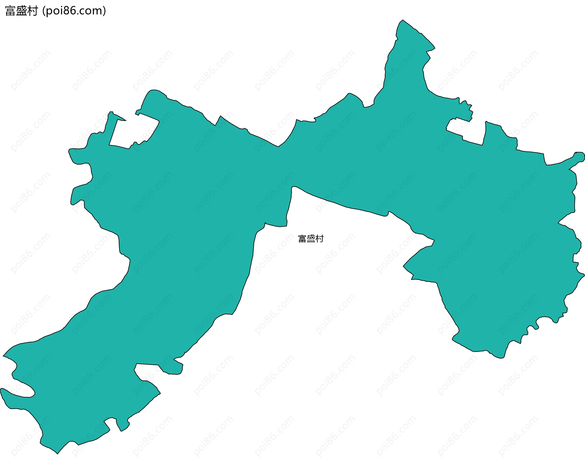 富盛村边界地图
