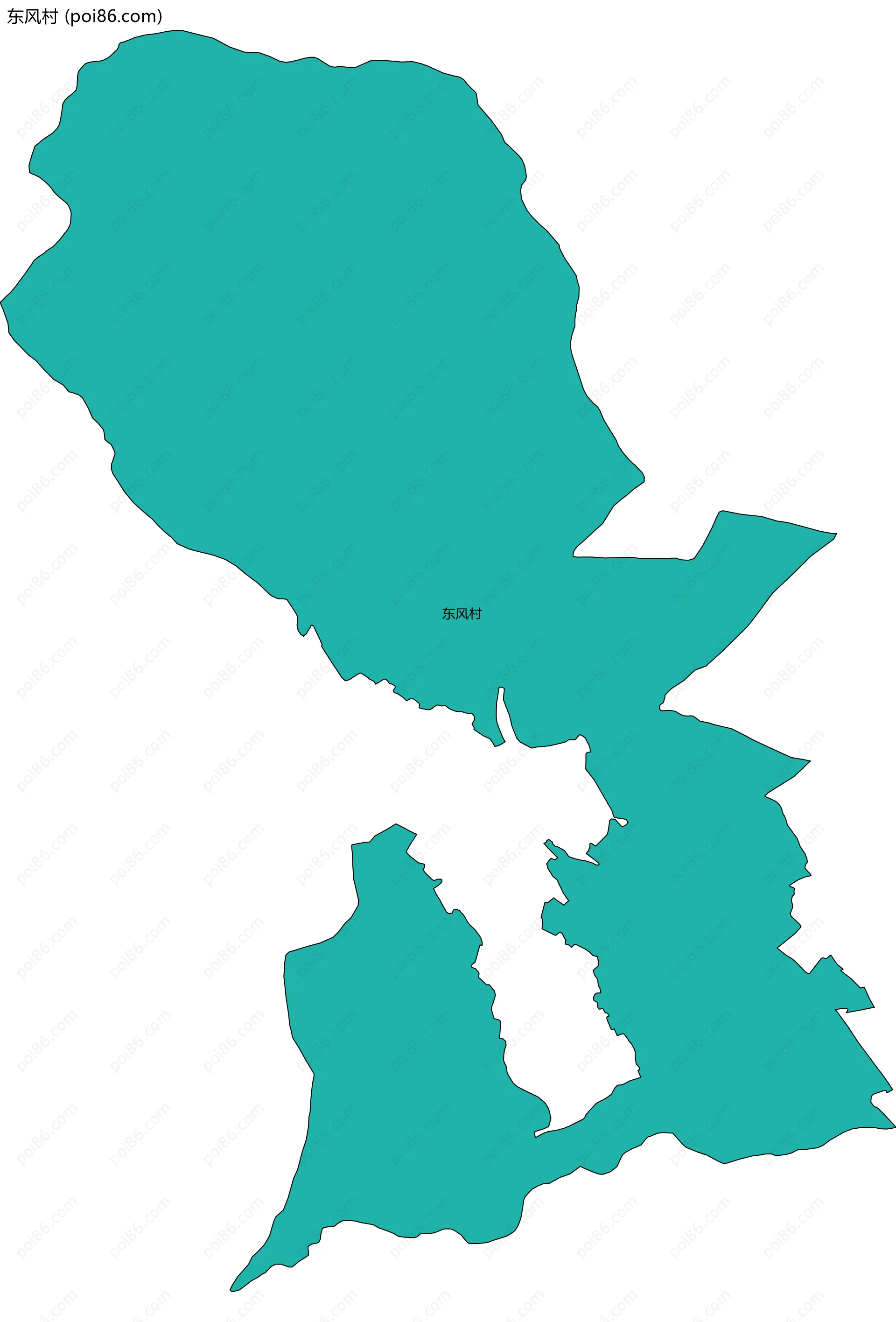 东风村边界地图