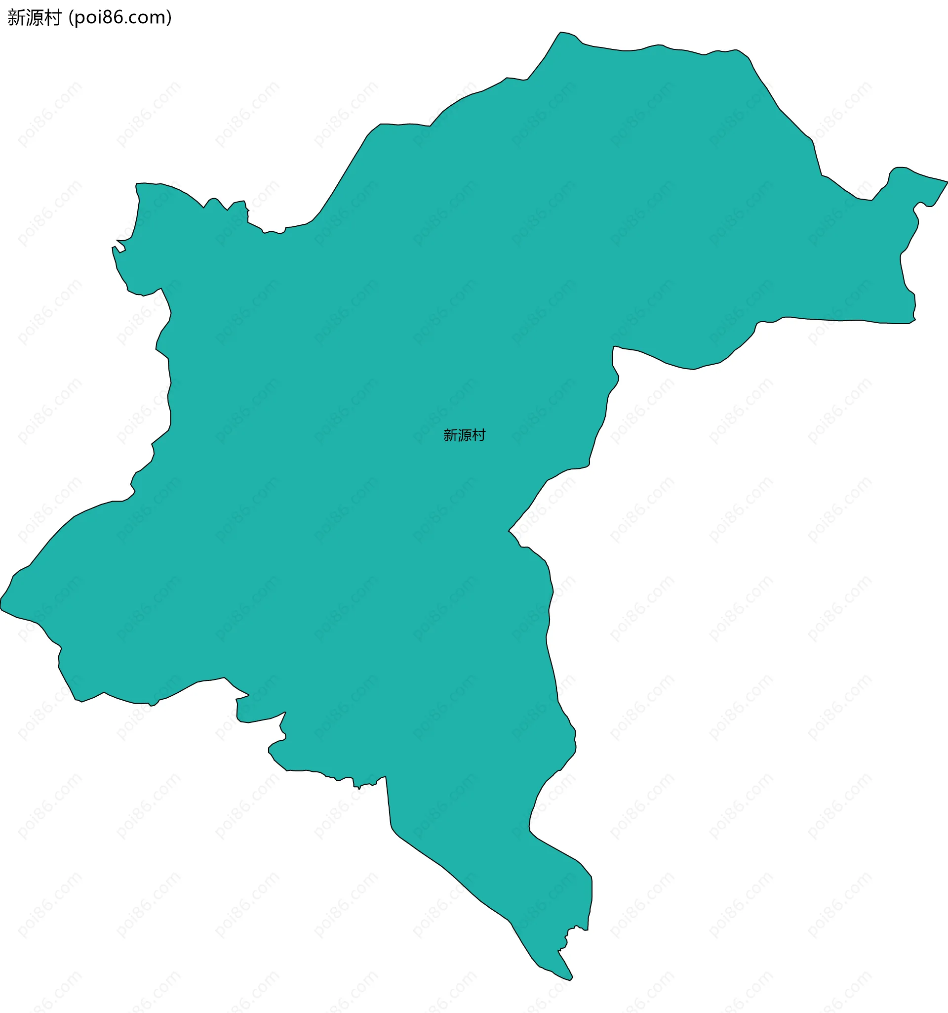 新源村边界地图