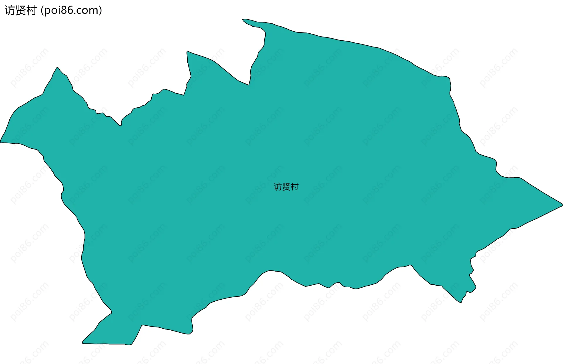 访贤村边界地图