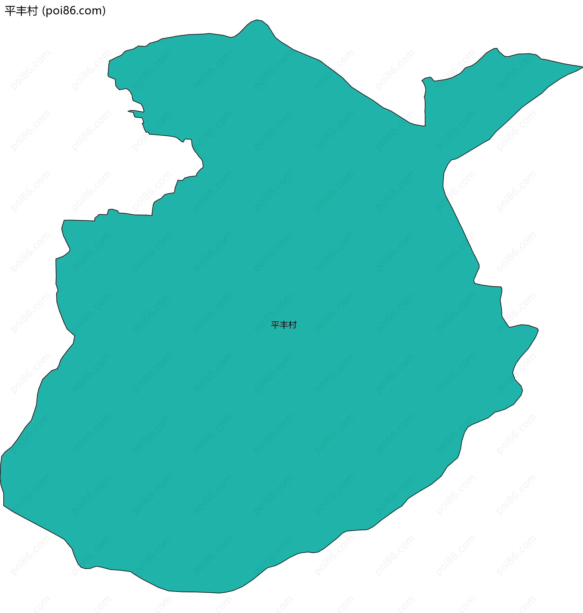 平丰村边界地图