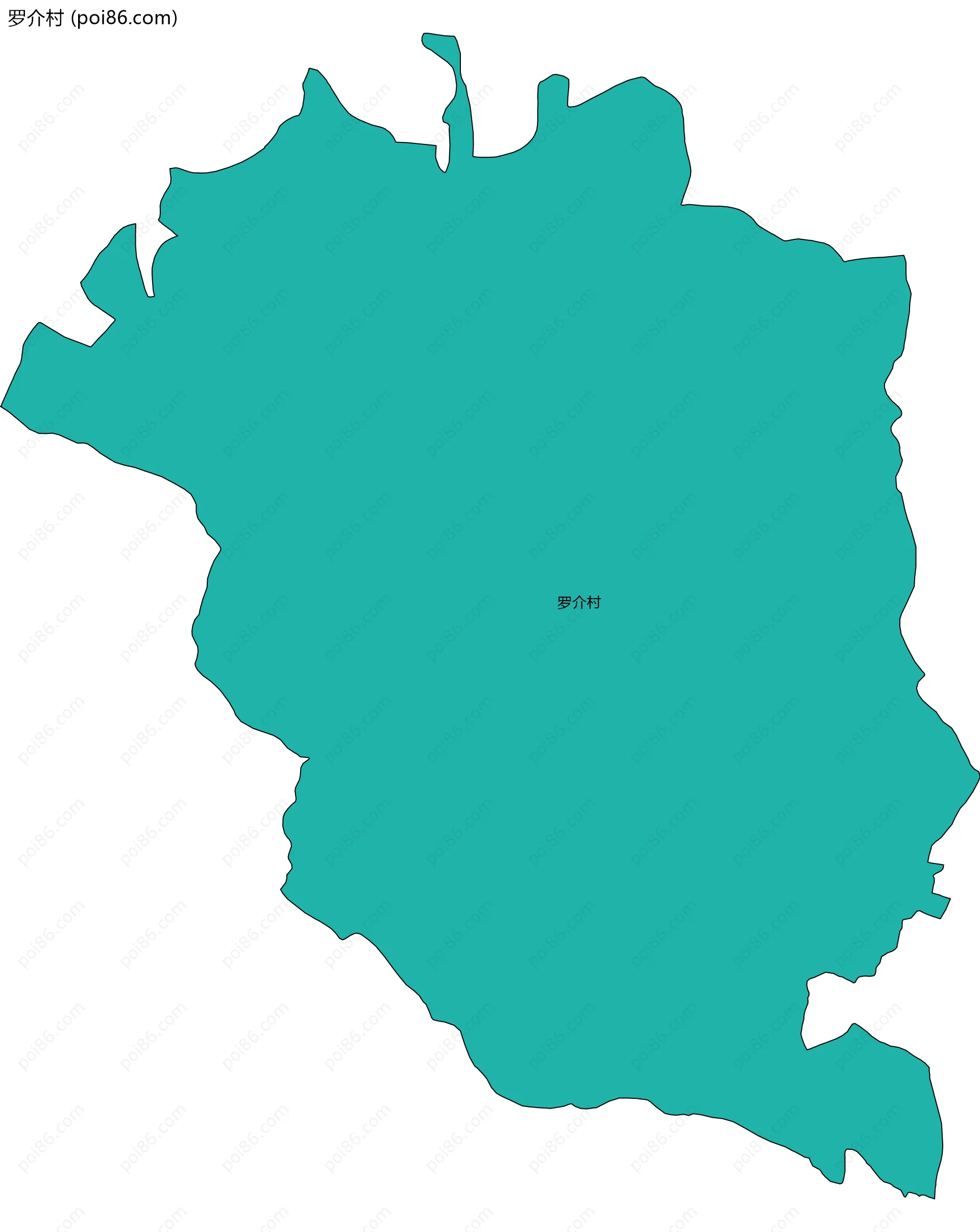 罗介村边界地图
