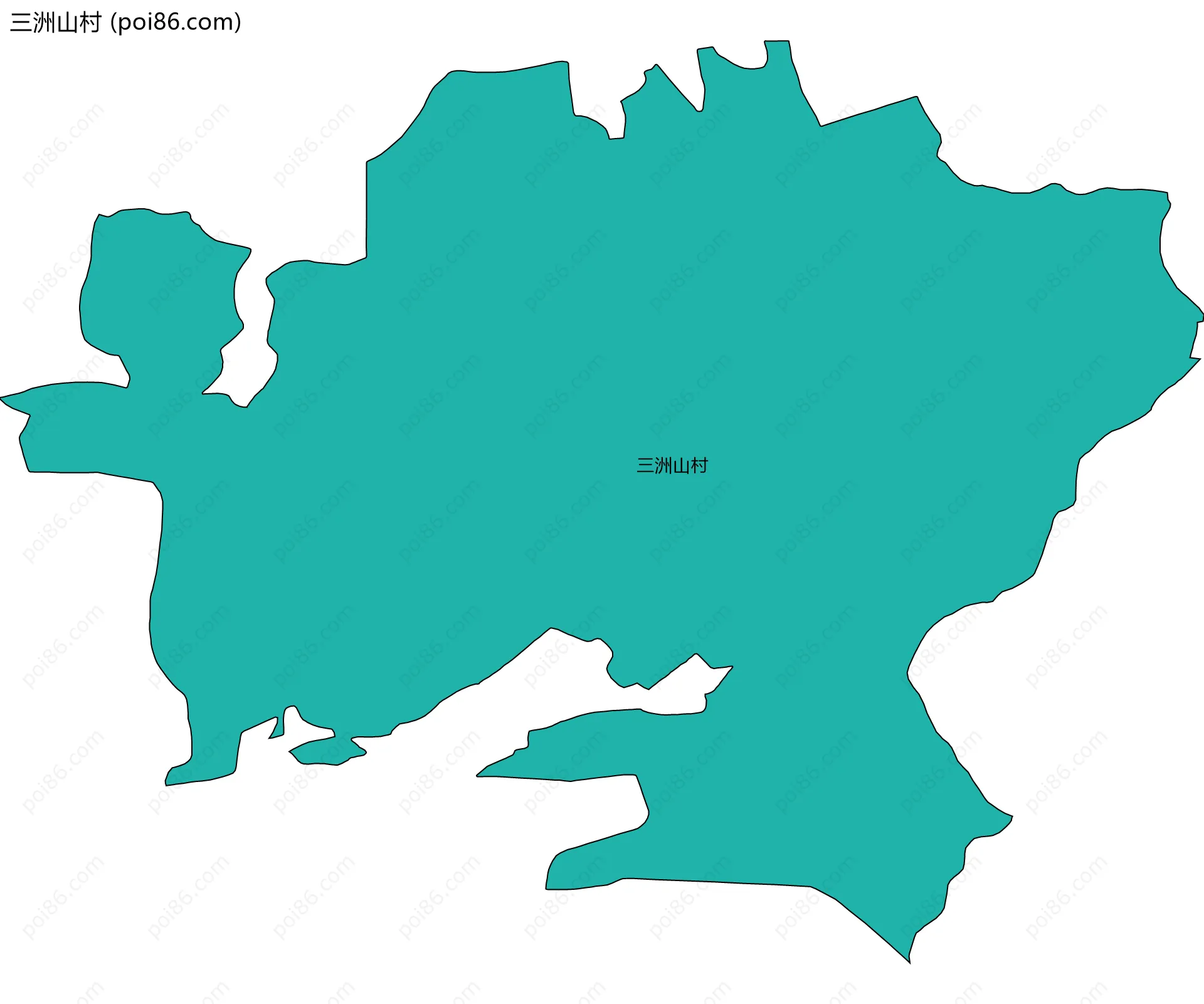 三洲山村边界地图