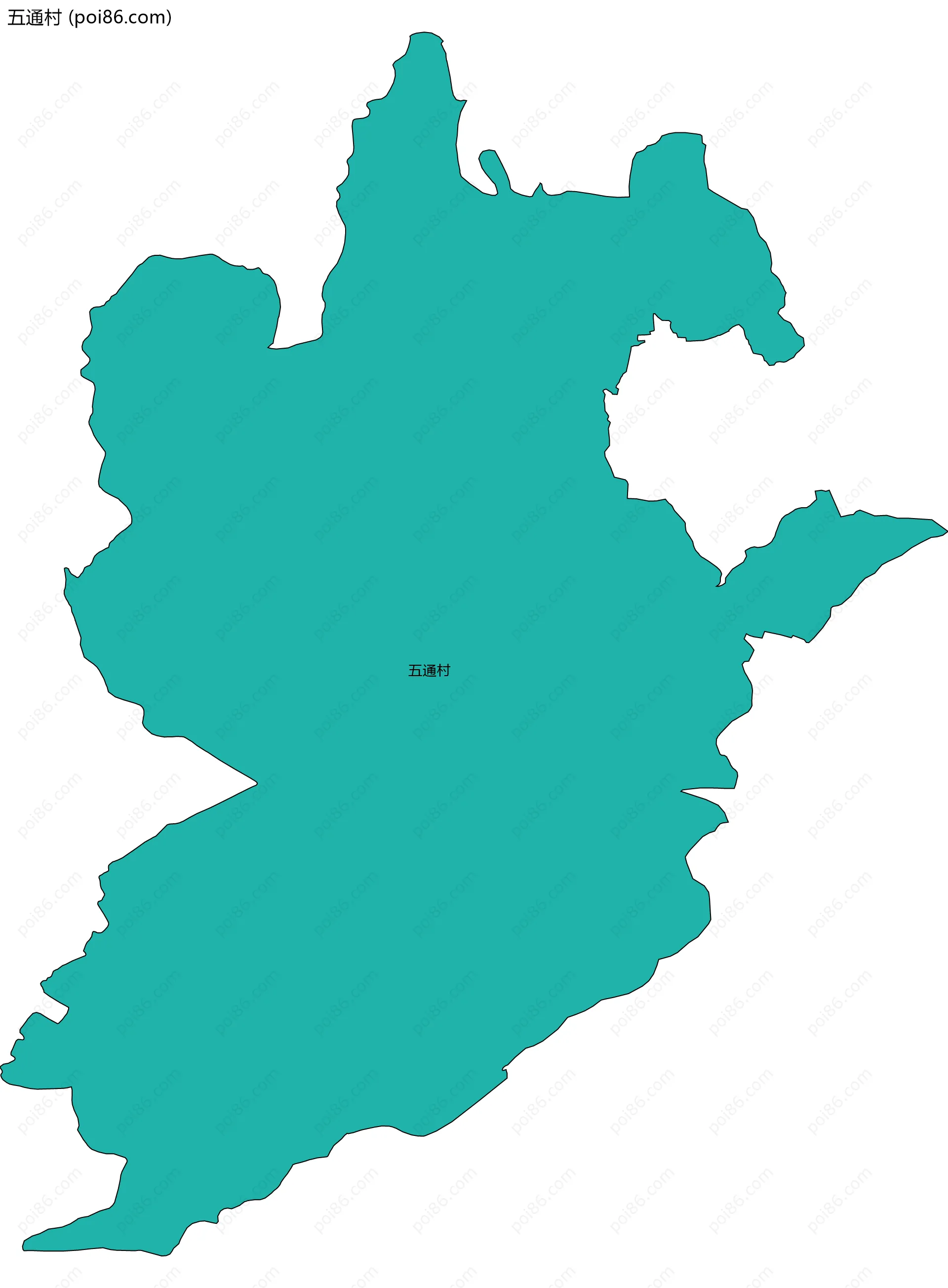 五通村边界地图