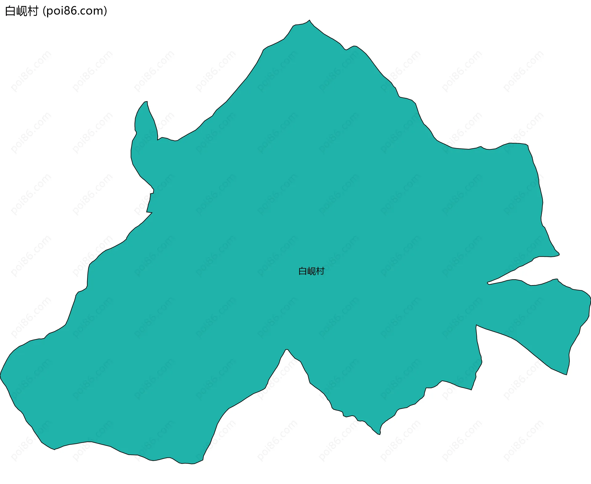 白岘村边界地图