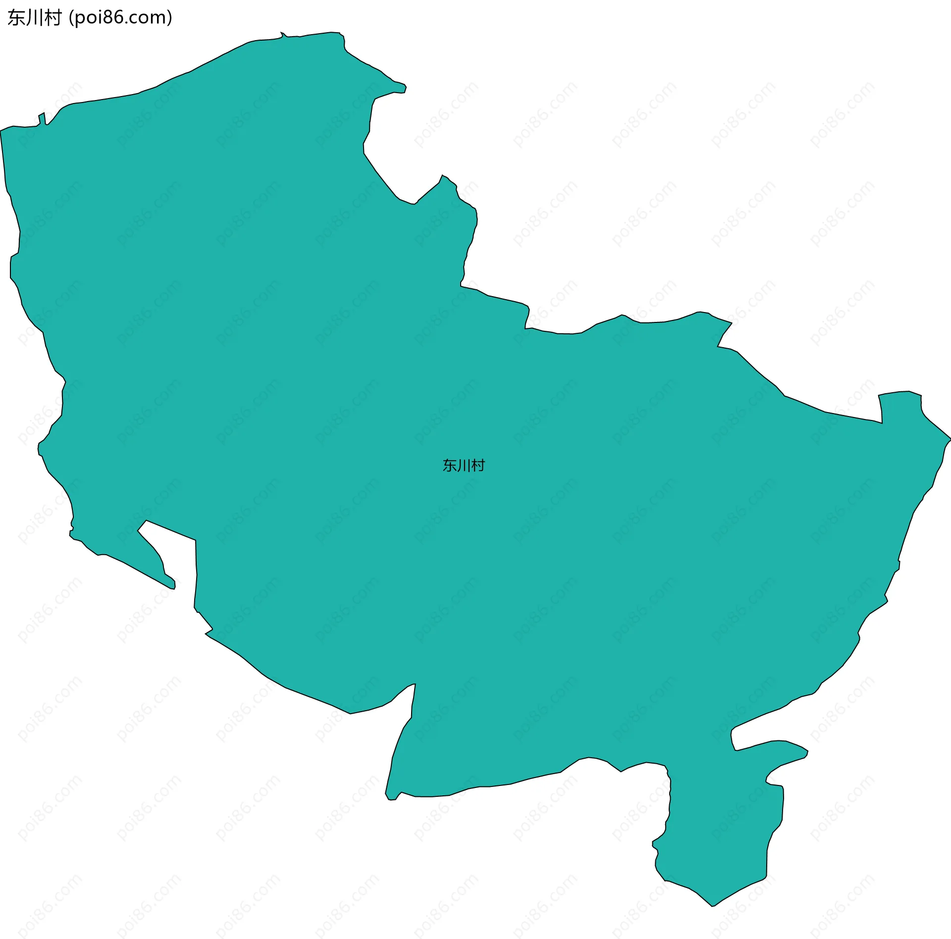 东川村边界地图