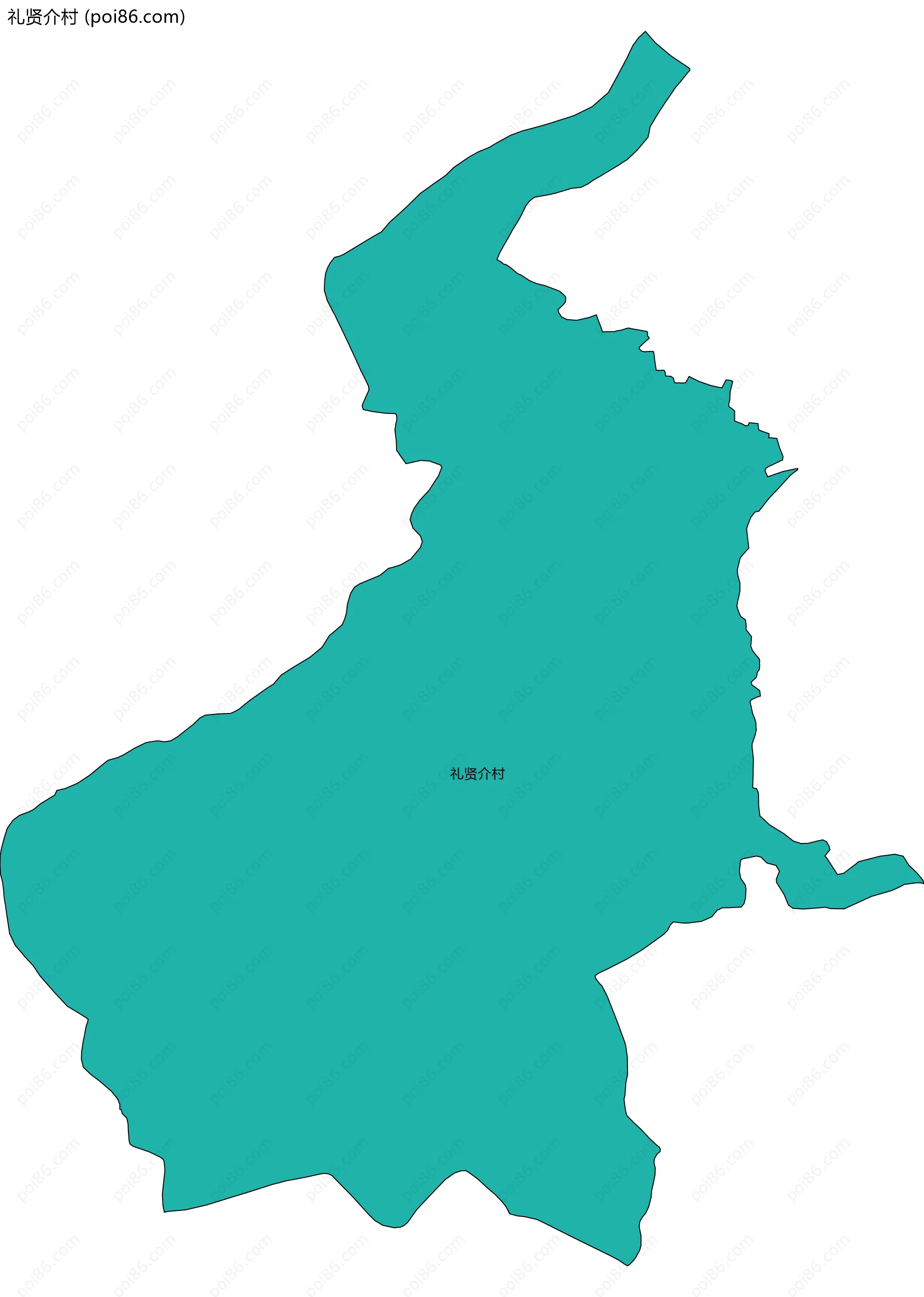 礼贤介村边界地图