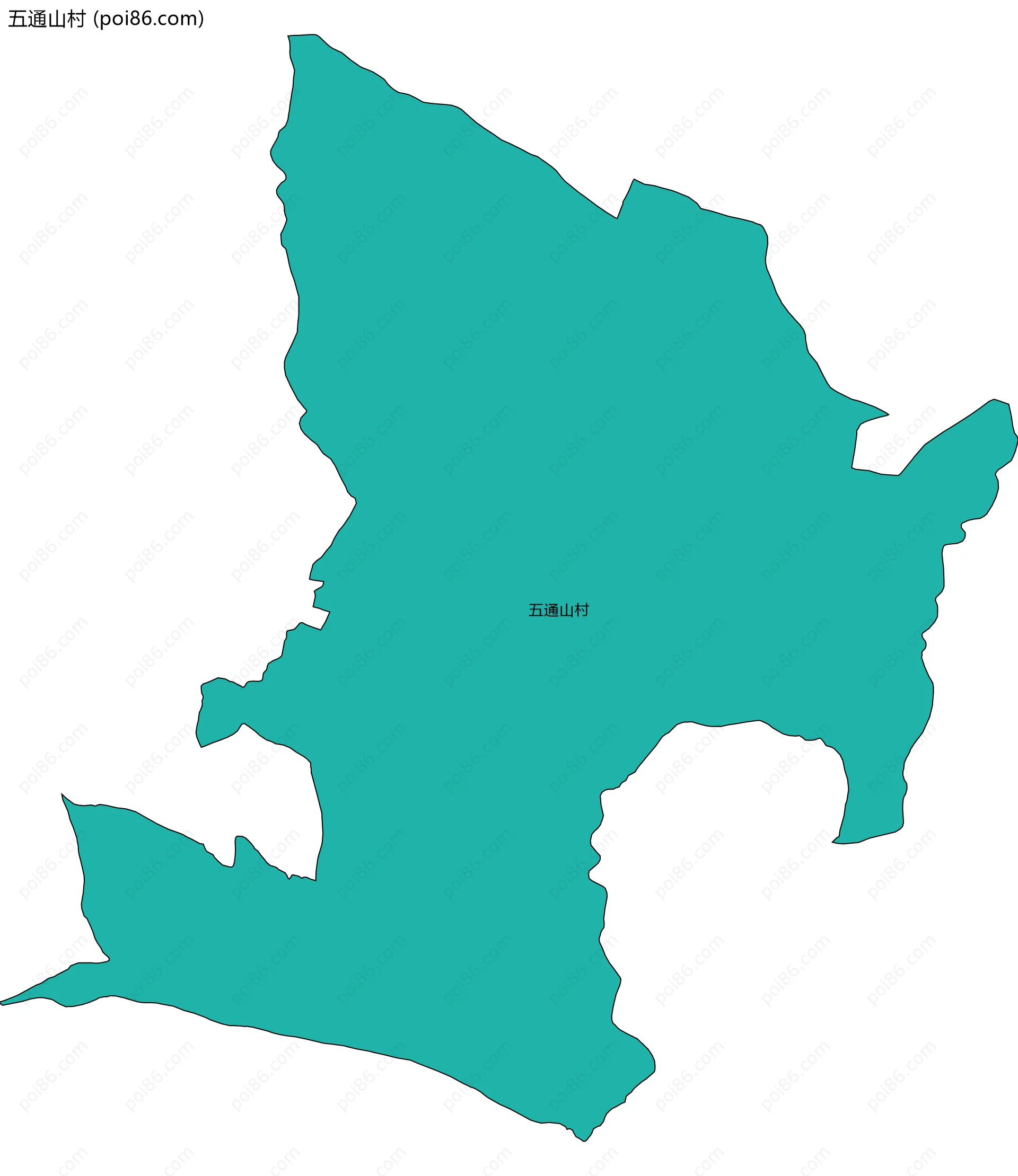 五通山村边界地图