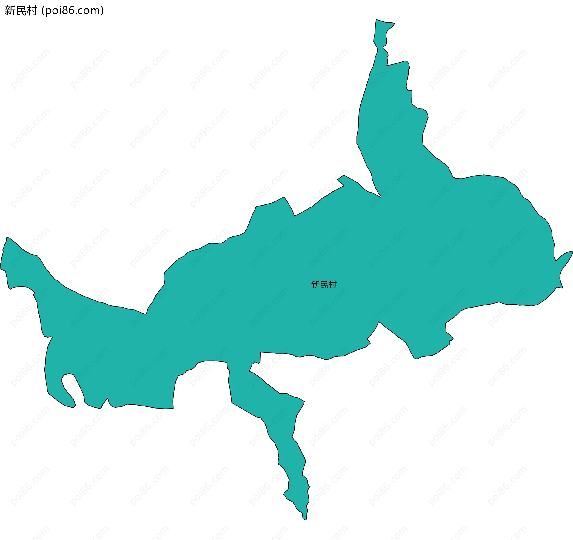 新民村边界地图