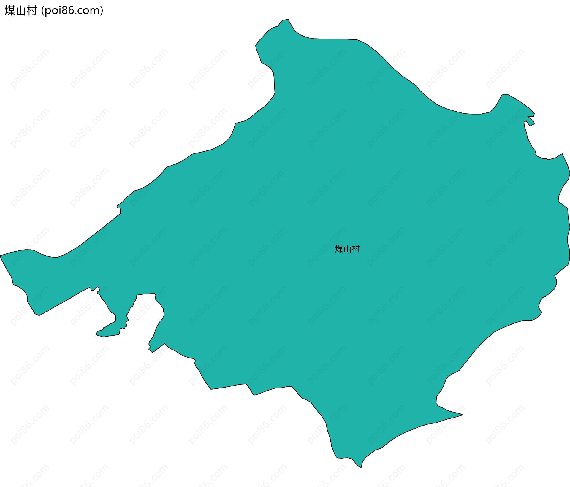 煤山村边界地图