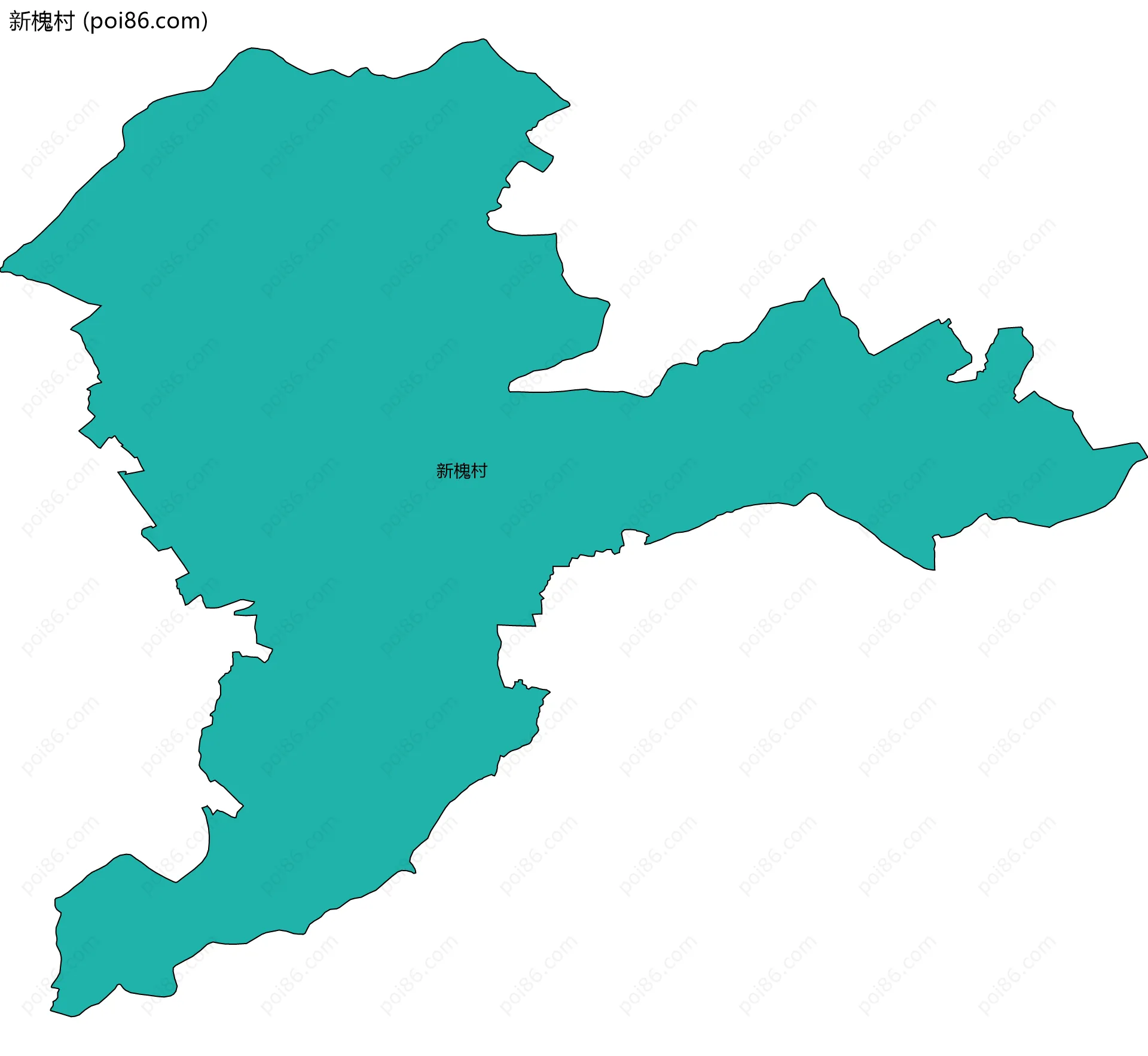 新槐村边界地图