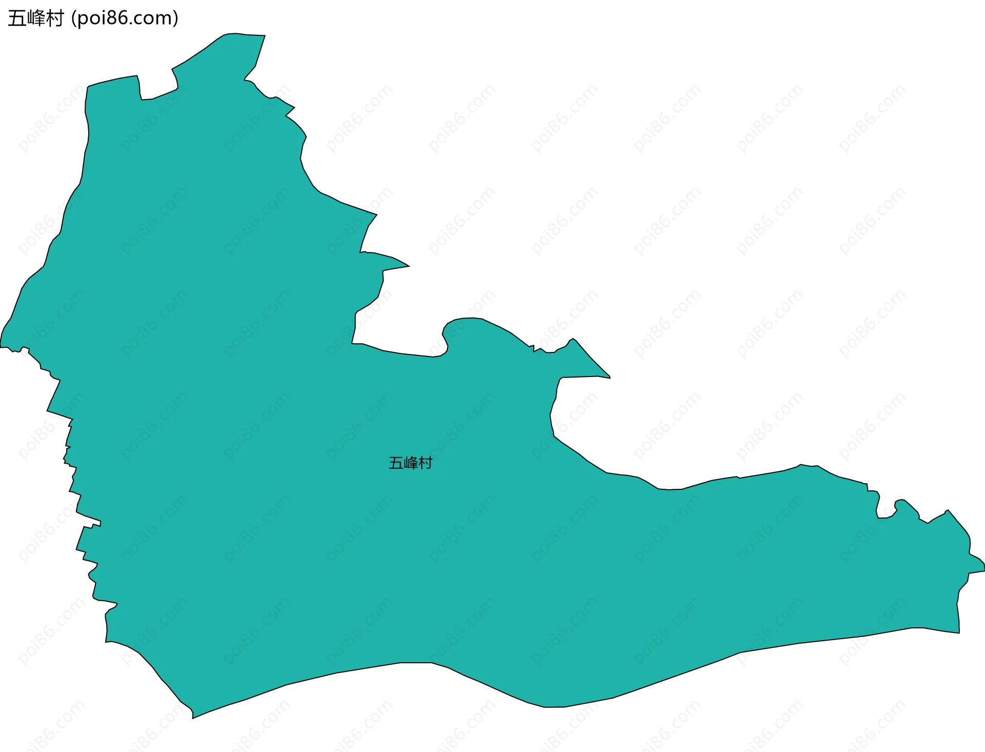五峰村边界地图