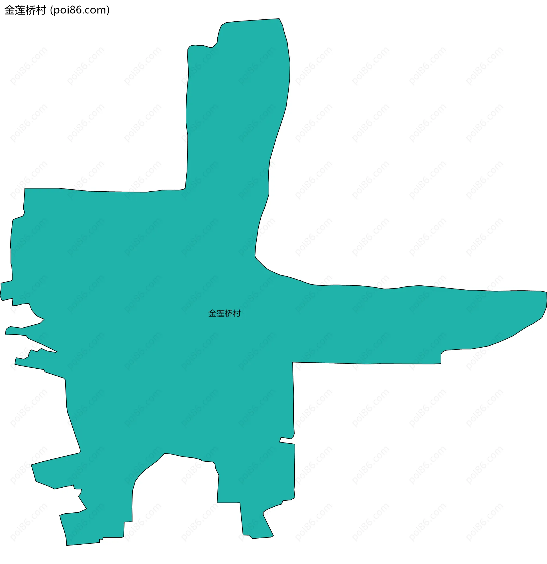 金莲桥村边界地图
